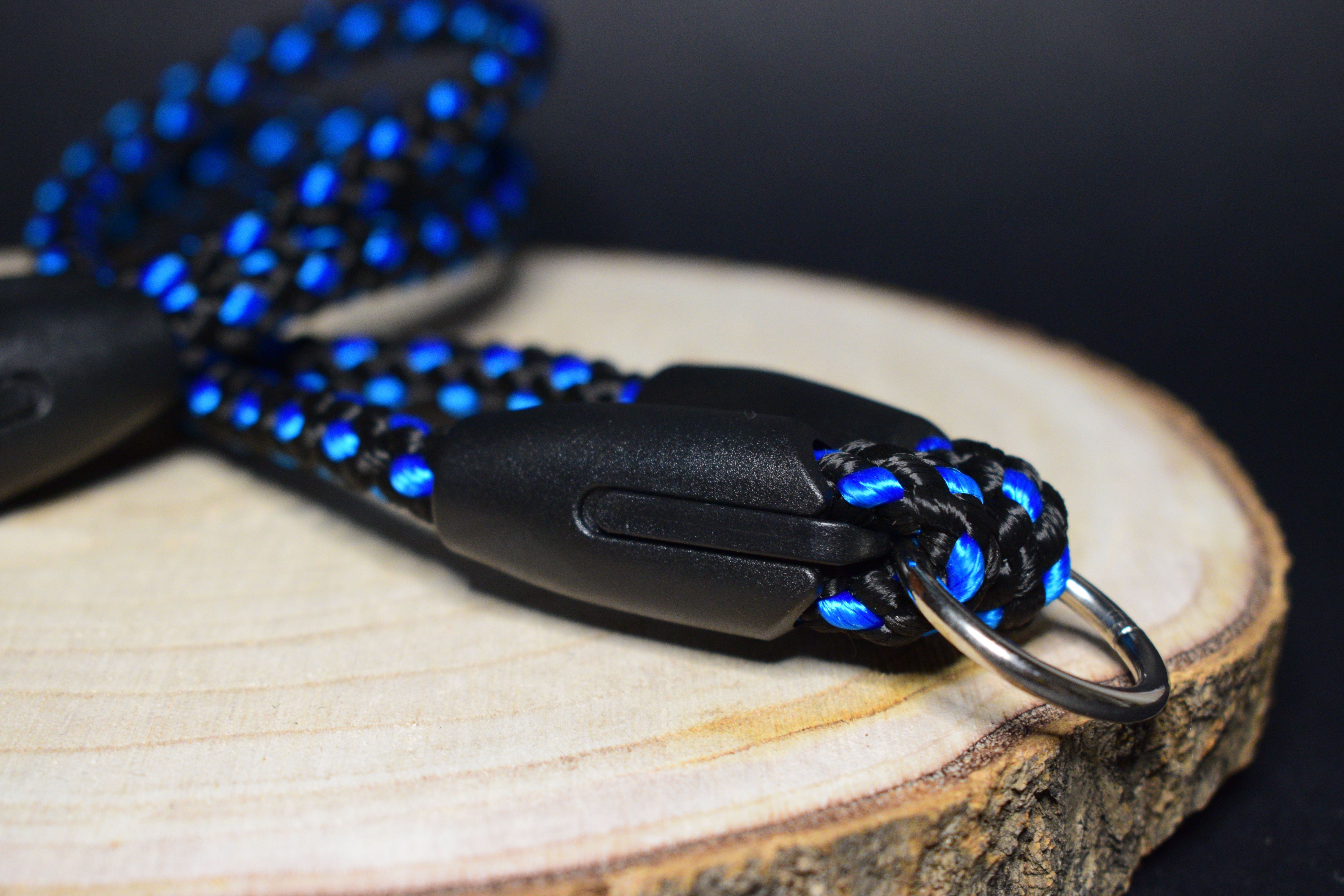 Palkar vodítko rozdvojka pre psov 40 cm x 8 mm čierno-modrá