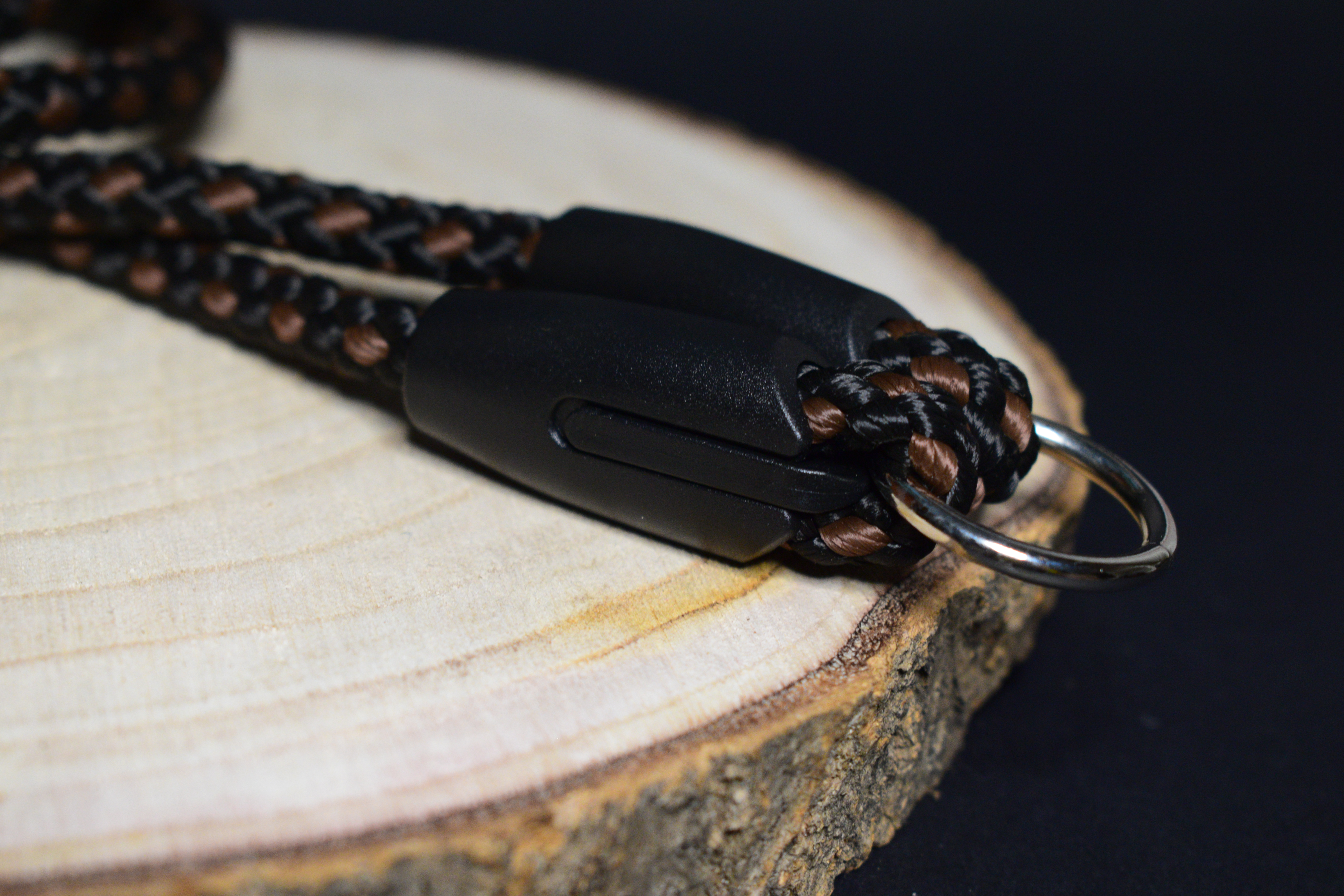 Palkar vodítko rozdvojka pre psov 40 cm x 8 mm čierno-hnedá