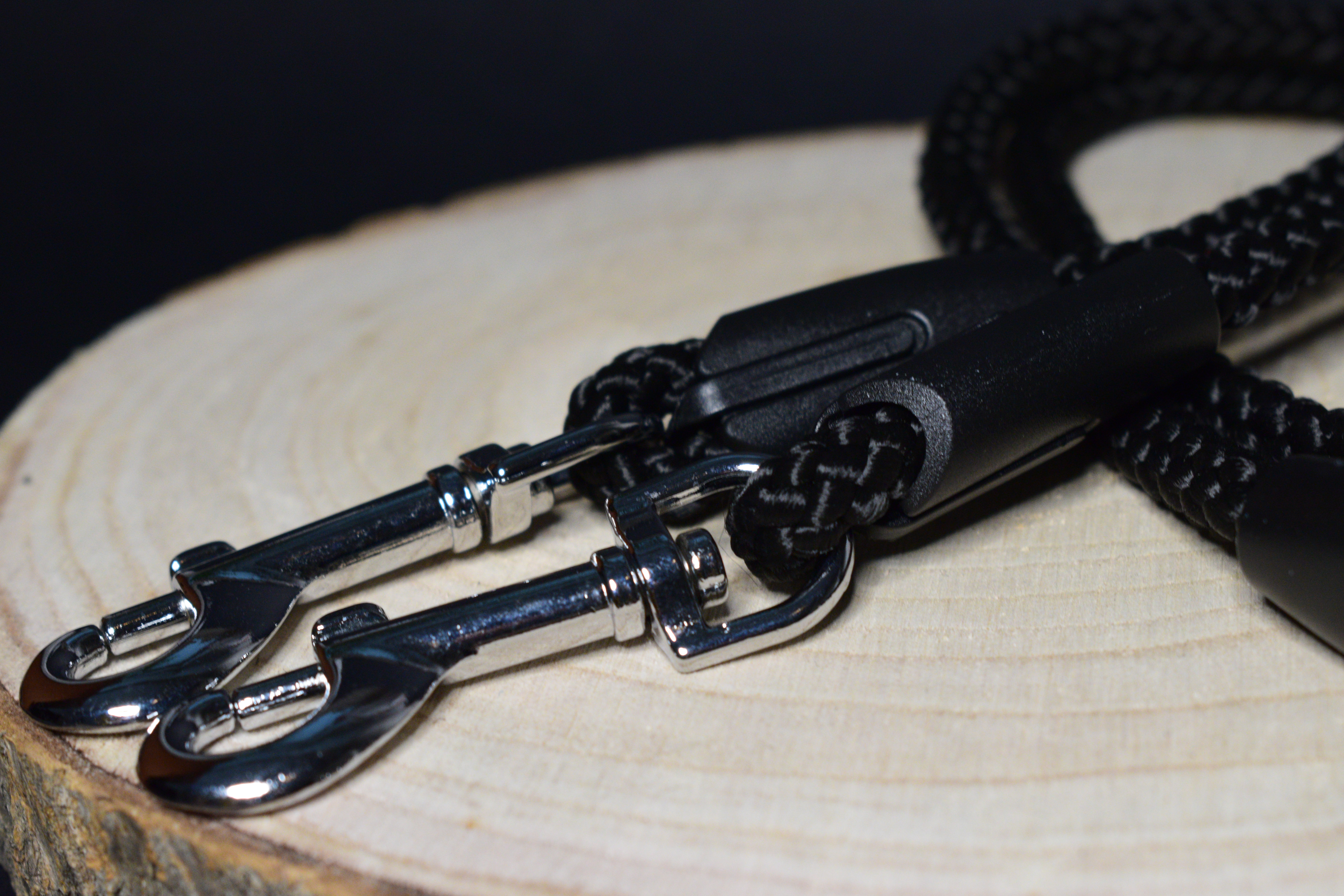 Palkar vodítko rozdvojka pre psov 40 cm x 8 mm čierna