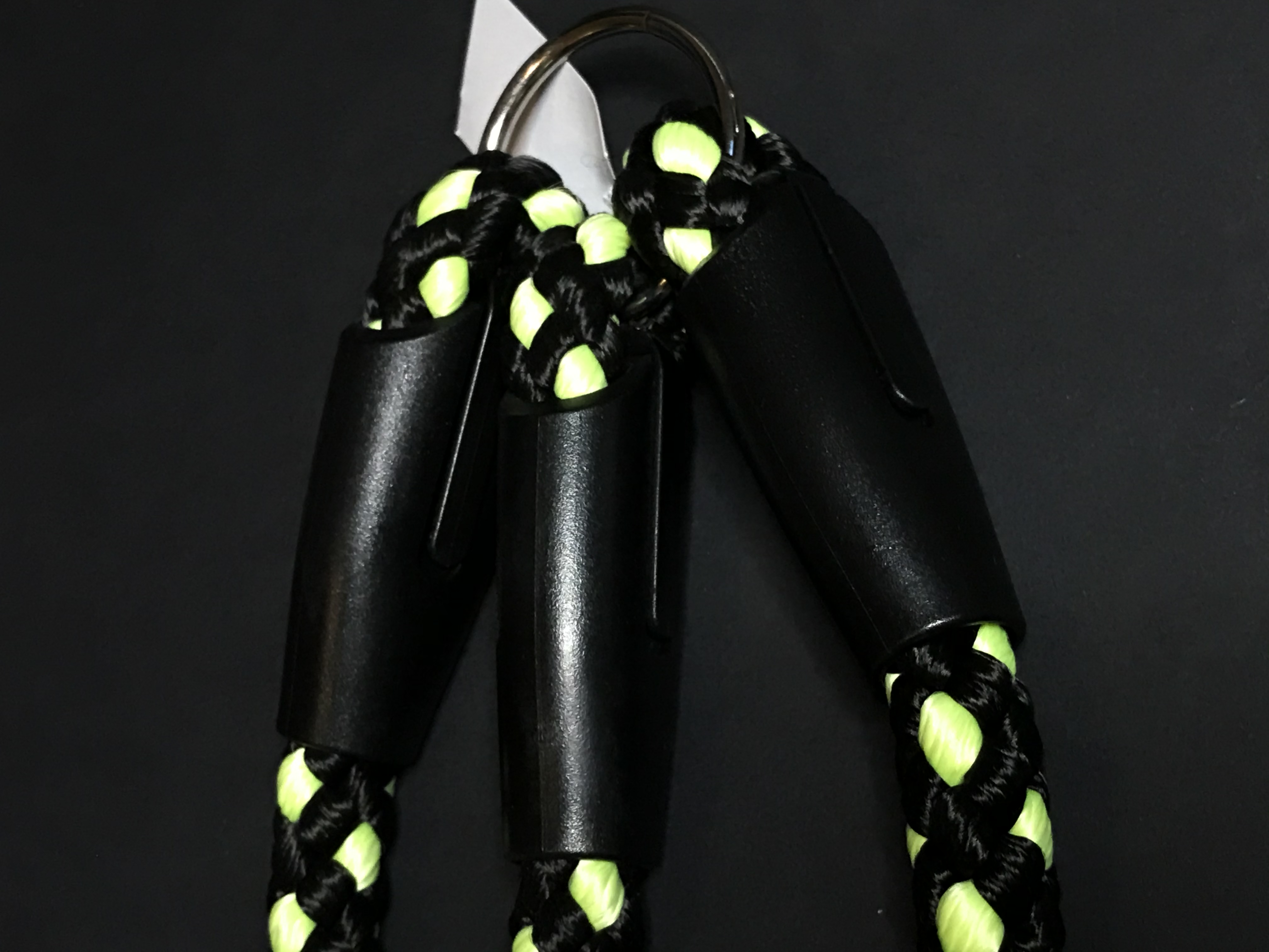 Palkar vodítko roztrojka pre psov 50 cm x 14 mm čierno-fosforová