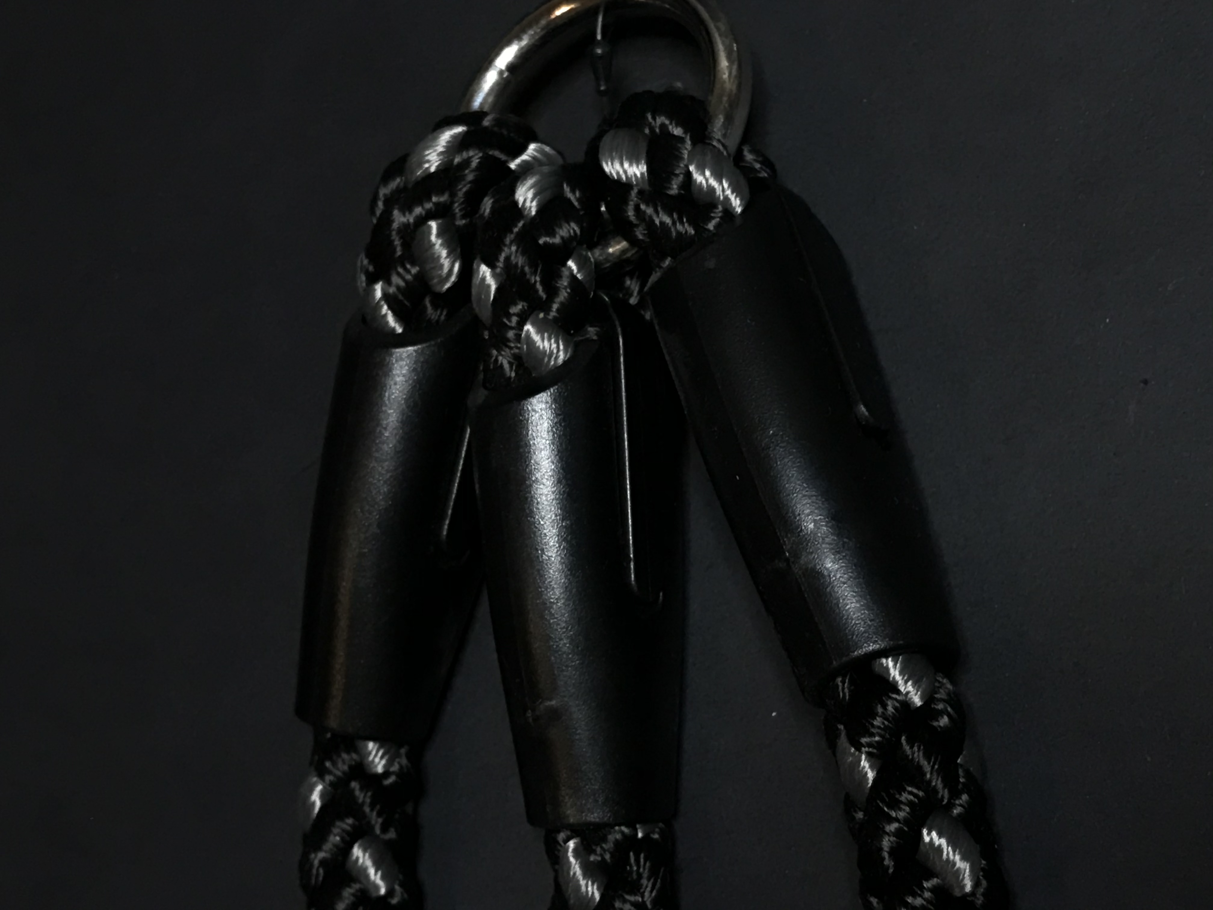 Palkar vodítko roztrojka pre psov 50 cm x 14 mm čierno-šedá