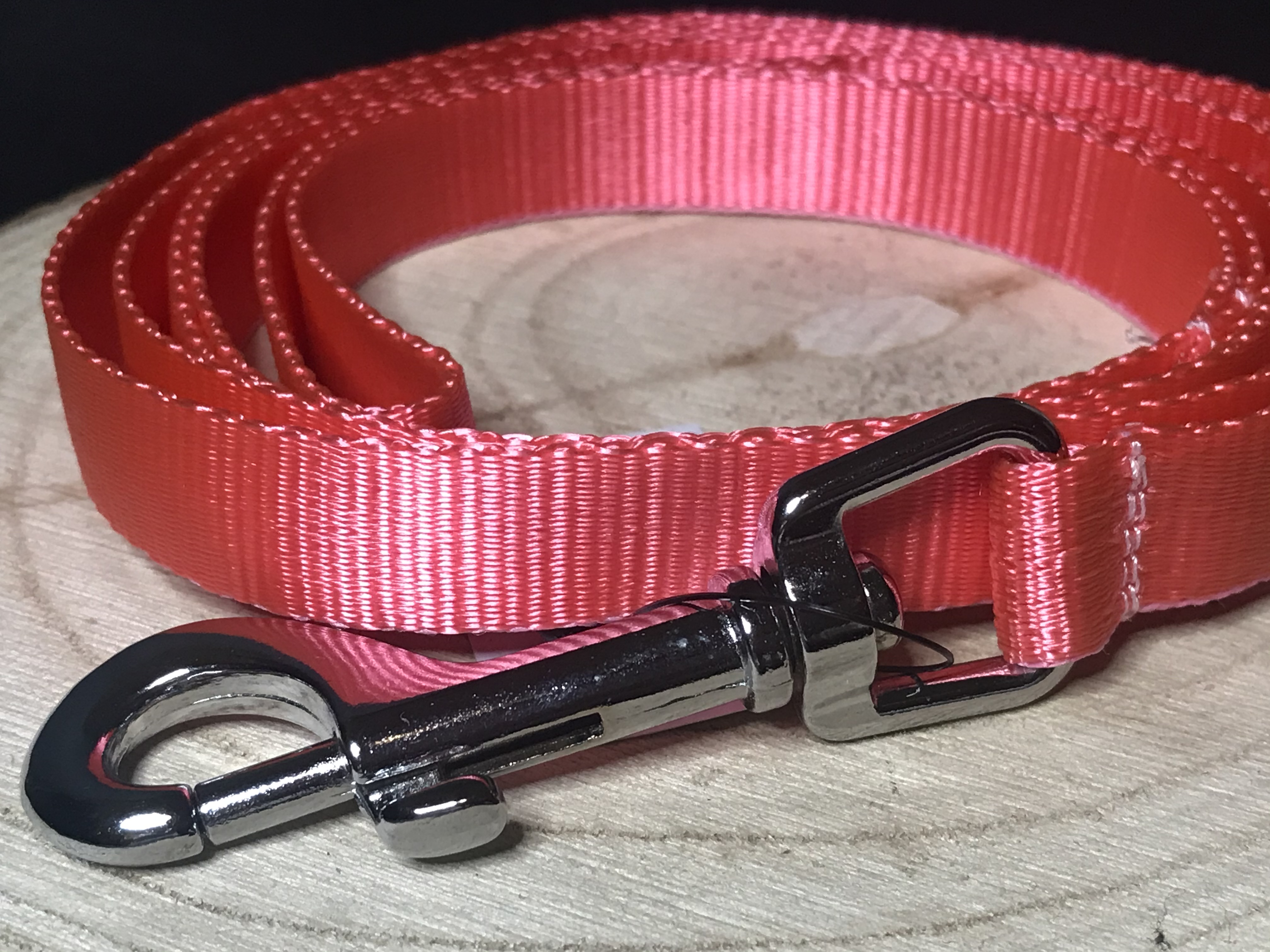 Palkar vodítko z popruhu pre psov 150 cm x 16 mm ružová