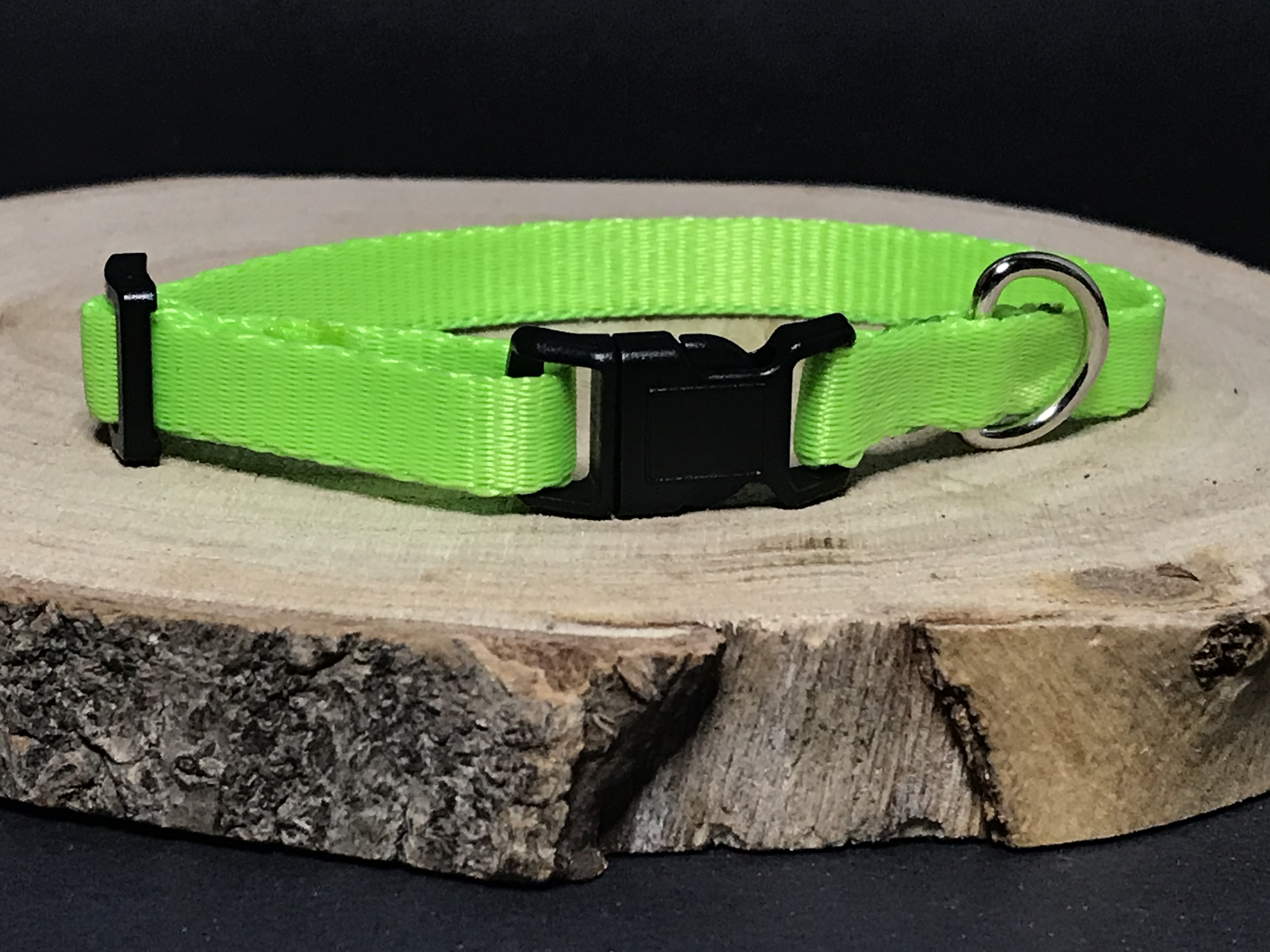 Palkar obojok z popruhu pre psov 25 cm x 10 mm fosforová