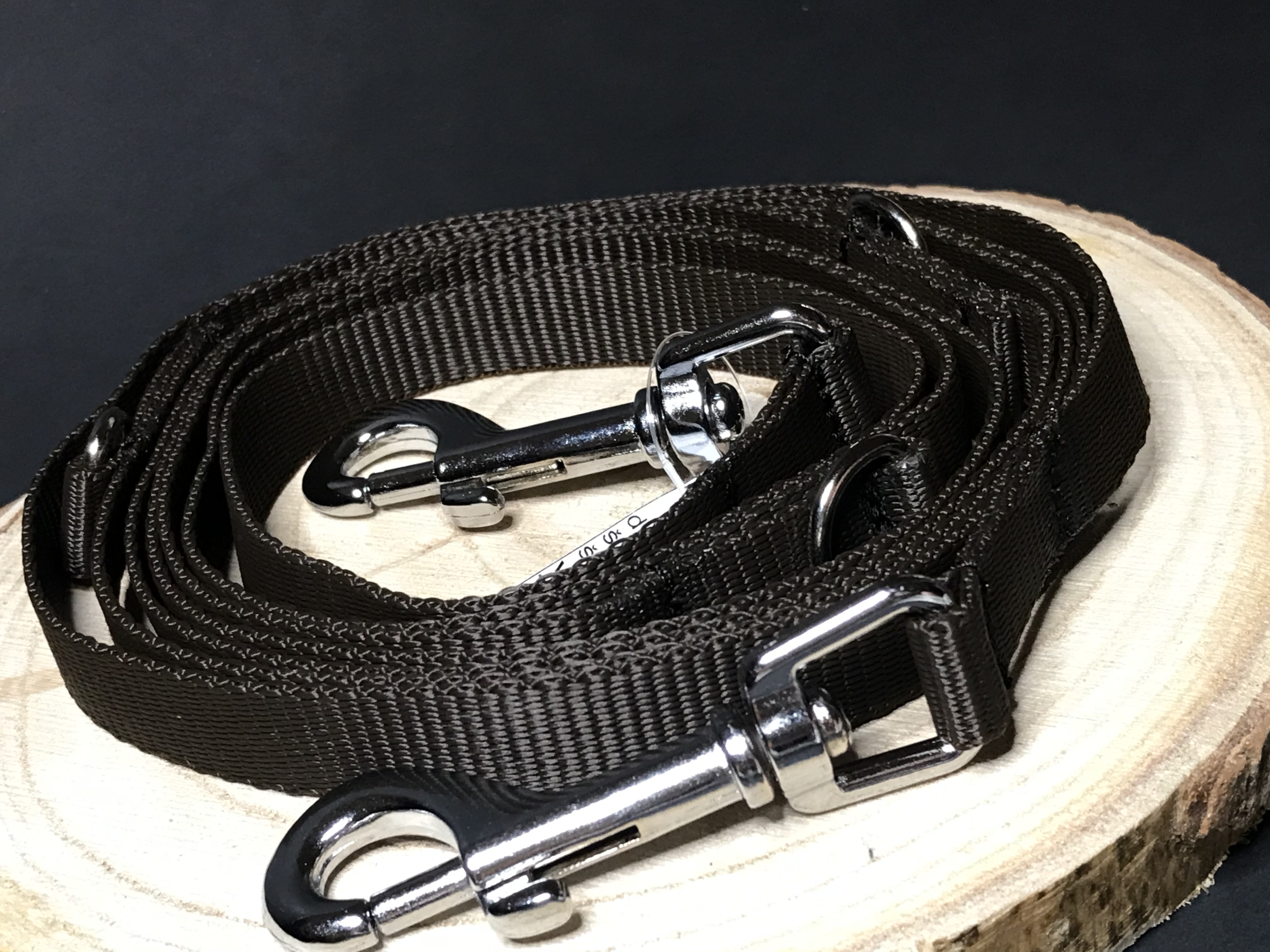 Palkar vodítko prepínacie z popruhu pre psov 250 cm x 16 mm hnedá