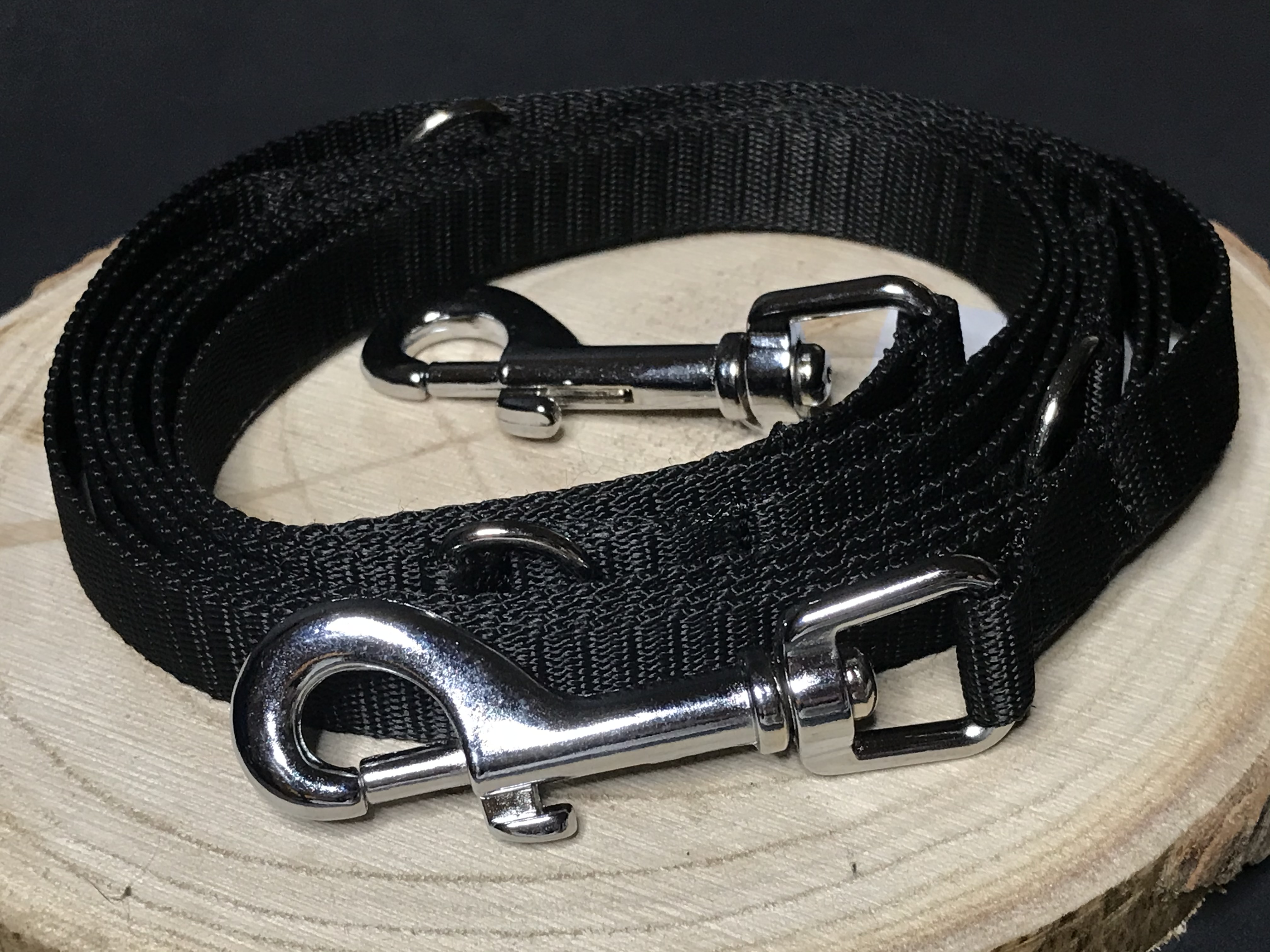 Palkar vodítko prepínacie z popruhu pre psov 250 cm x 16 mm čierna