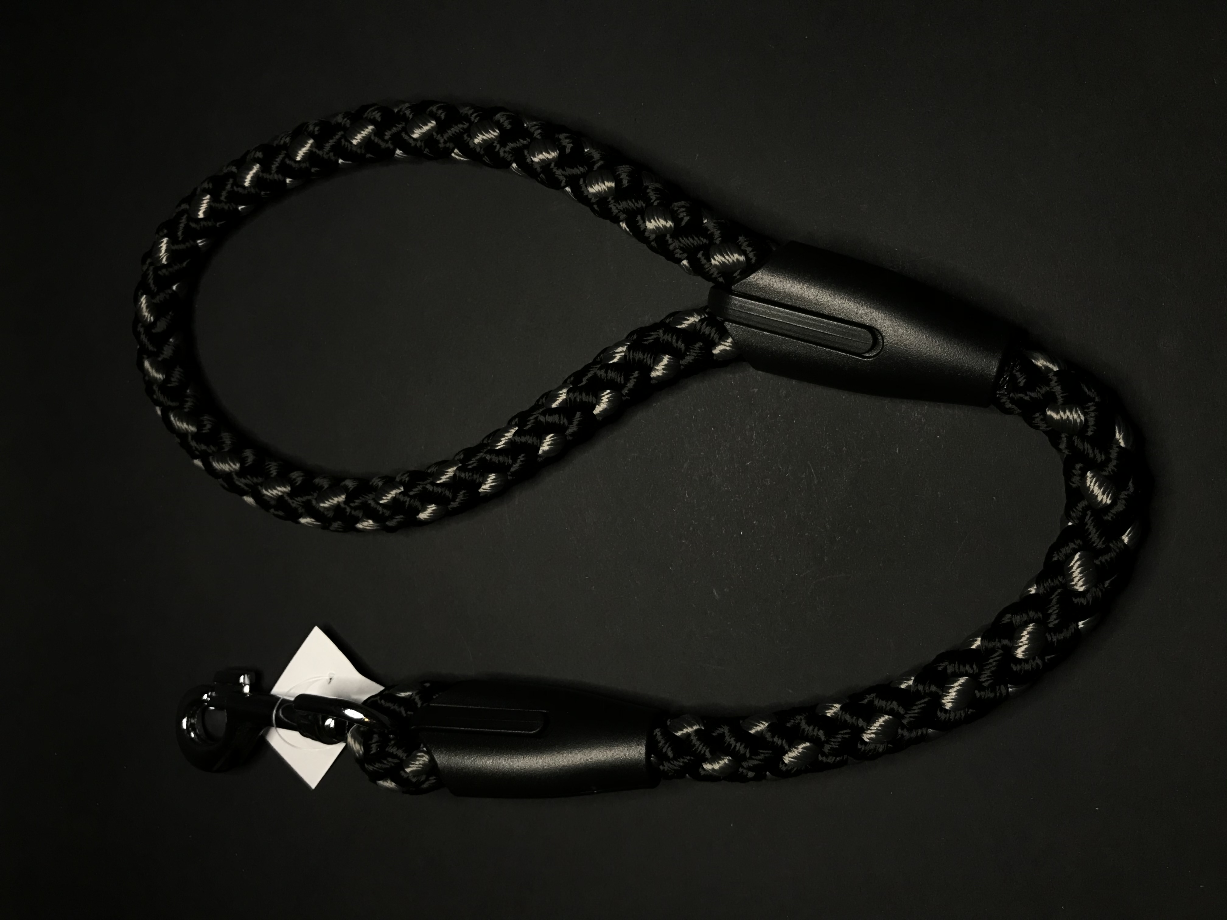 Palkar vodítko ucho pre psov 55 cm x 14 mm čierno-šedá