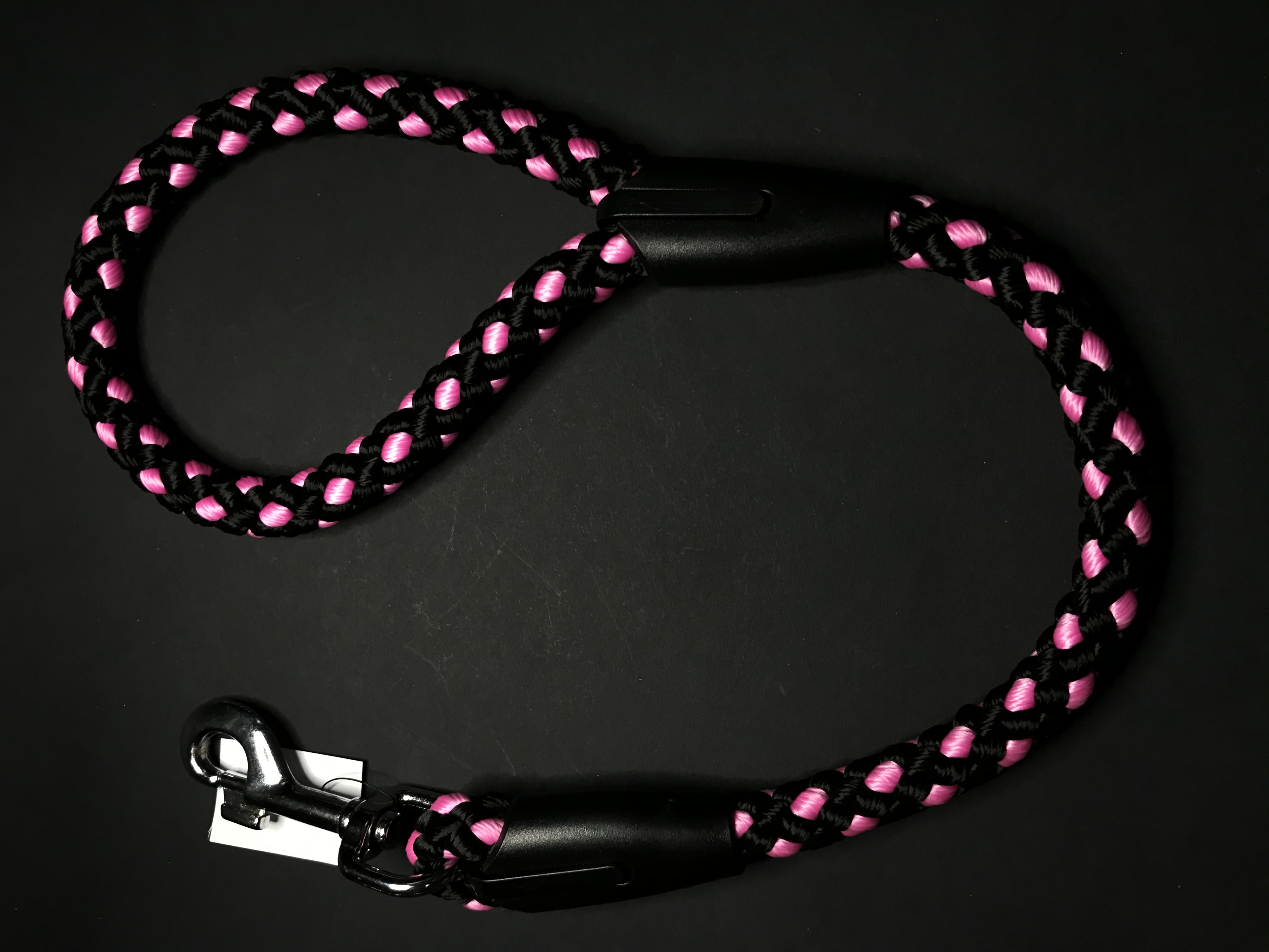 Palkar vodítko ucho pre psov 55 cm x 14 mm čierno-ružová