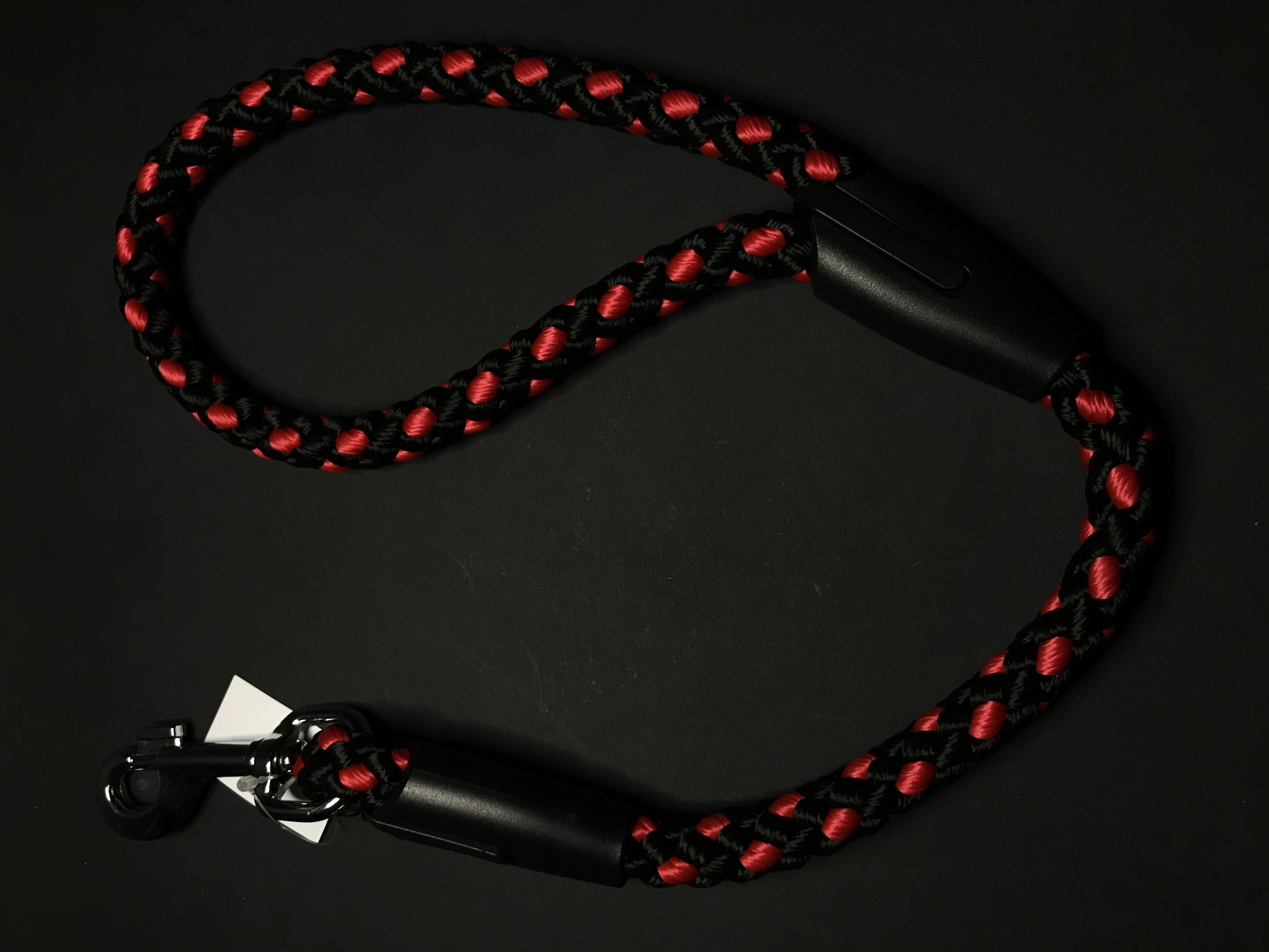 Palkar vodítko ucho pre psov 55 cm x 14 mm čierno-červená