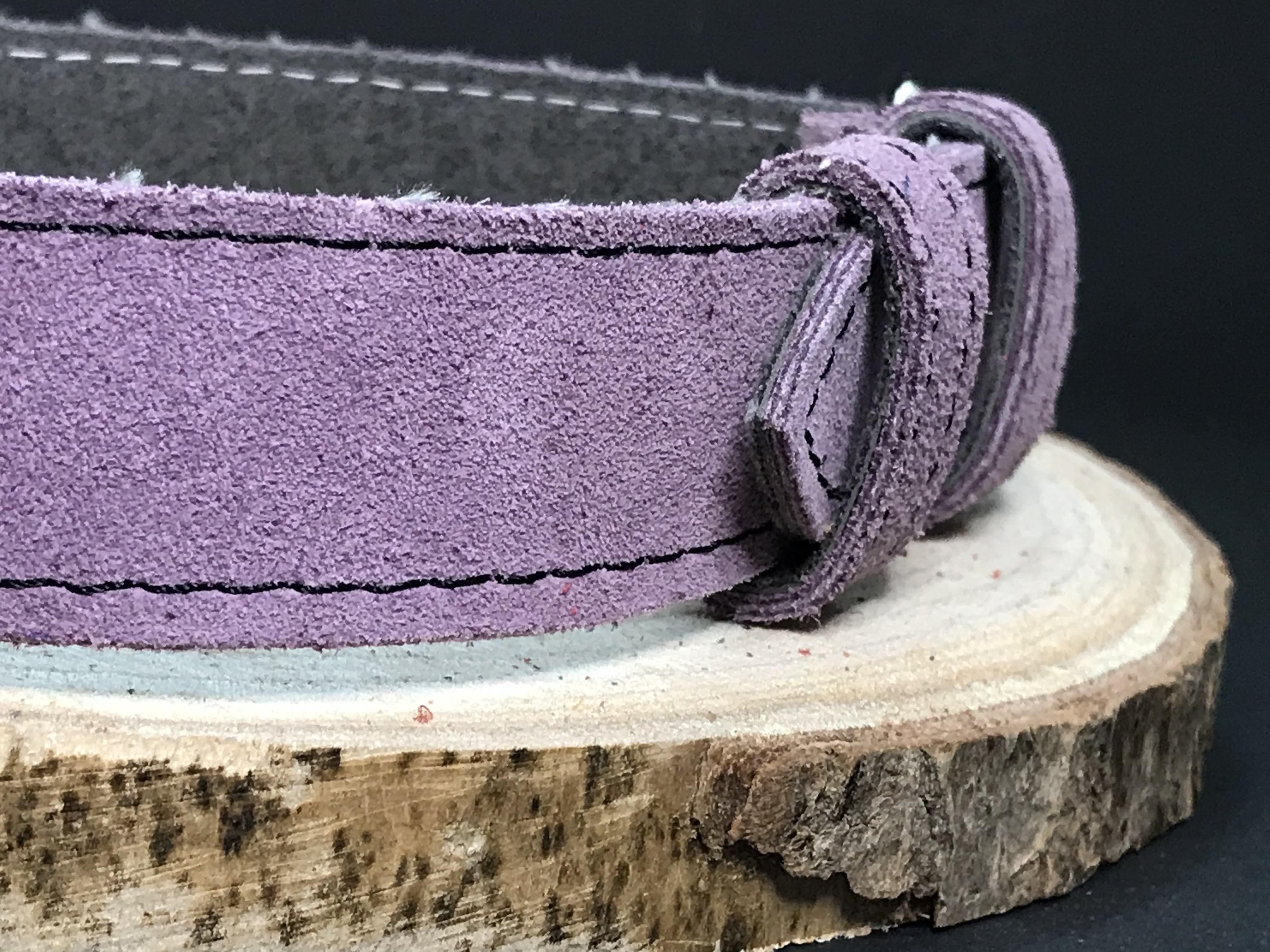 Palkar obojok z velúrovej kože pre psov 50 cm x 30 mm ružová