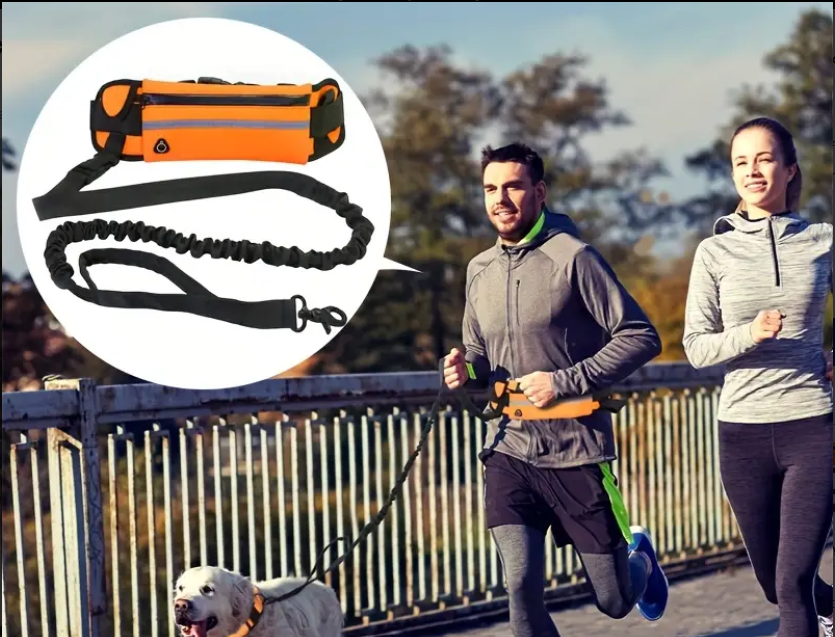 Berry set vodítko na behanie s amortizérom červený