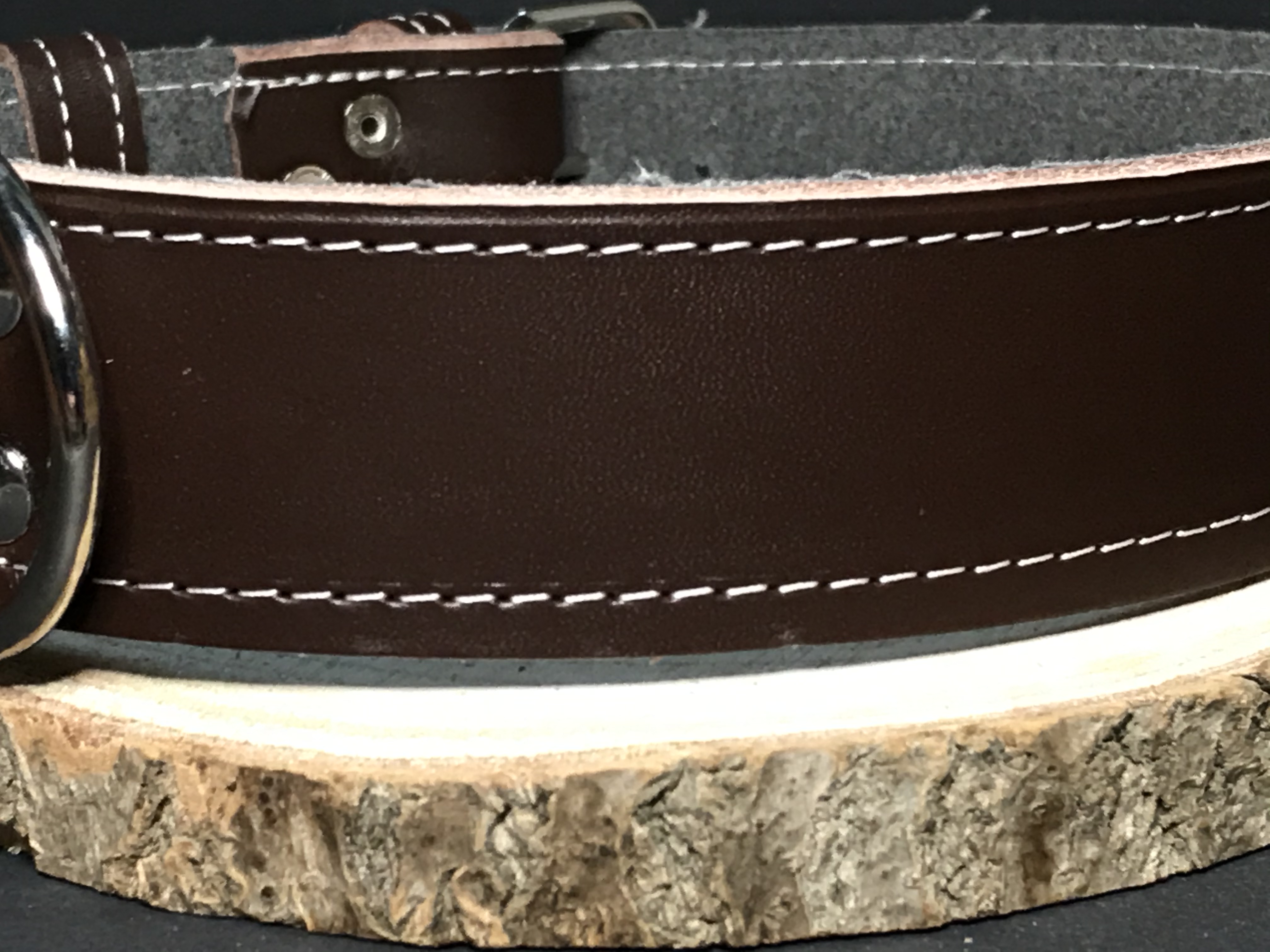 Palkar obojok z kože hladenice pre psov 80 cm x 40 mm hnedý