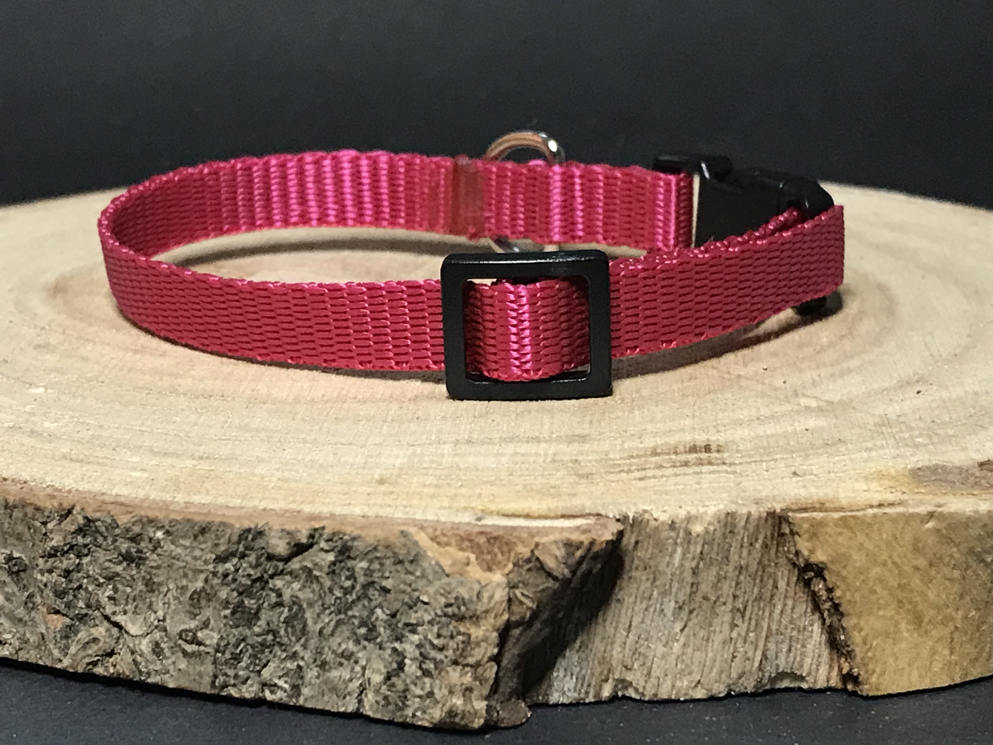 Palkar obojok z popruhu pre psov 25 cm x 10 mm fialová