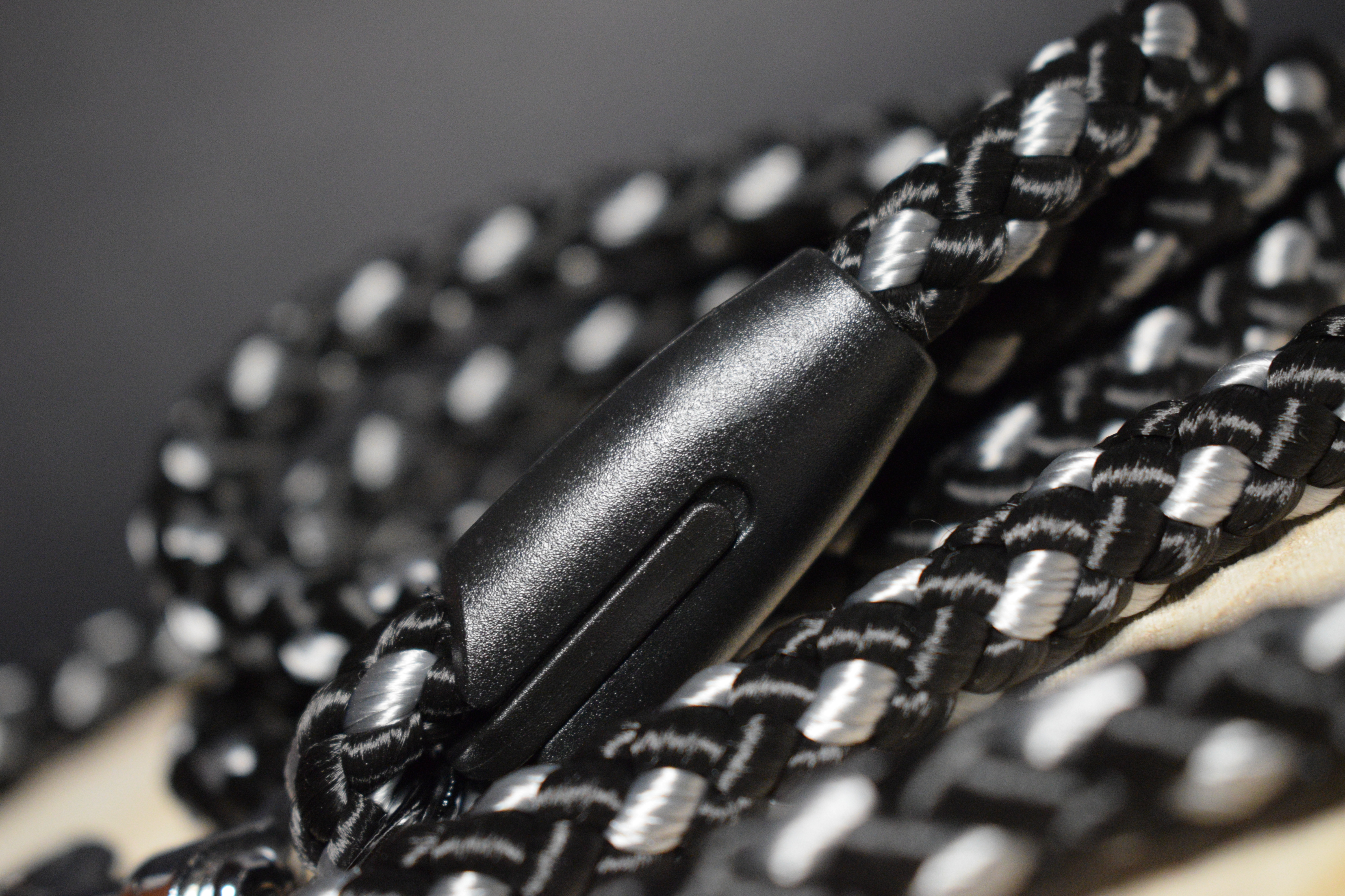 Palkar vodítko pre psov 150 cm x 10 mm čierno-šedá