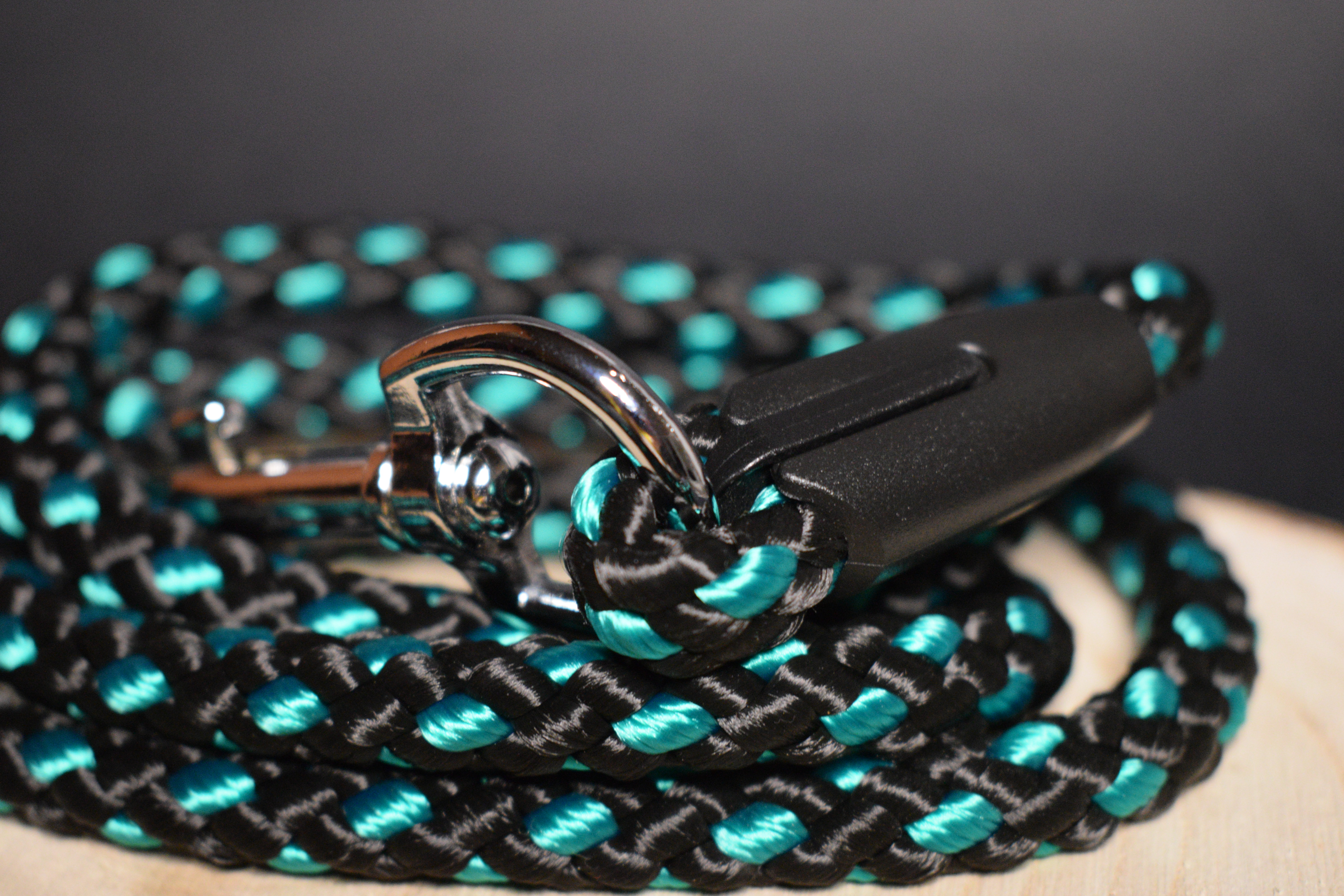 Palkar vodítko pre psov 150 cm x 10 mm čierno-zelená