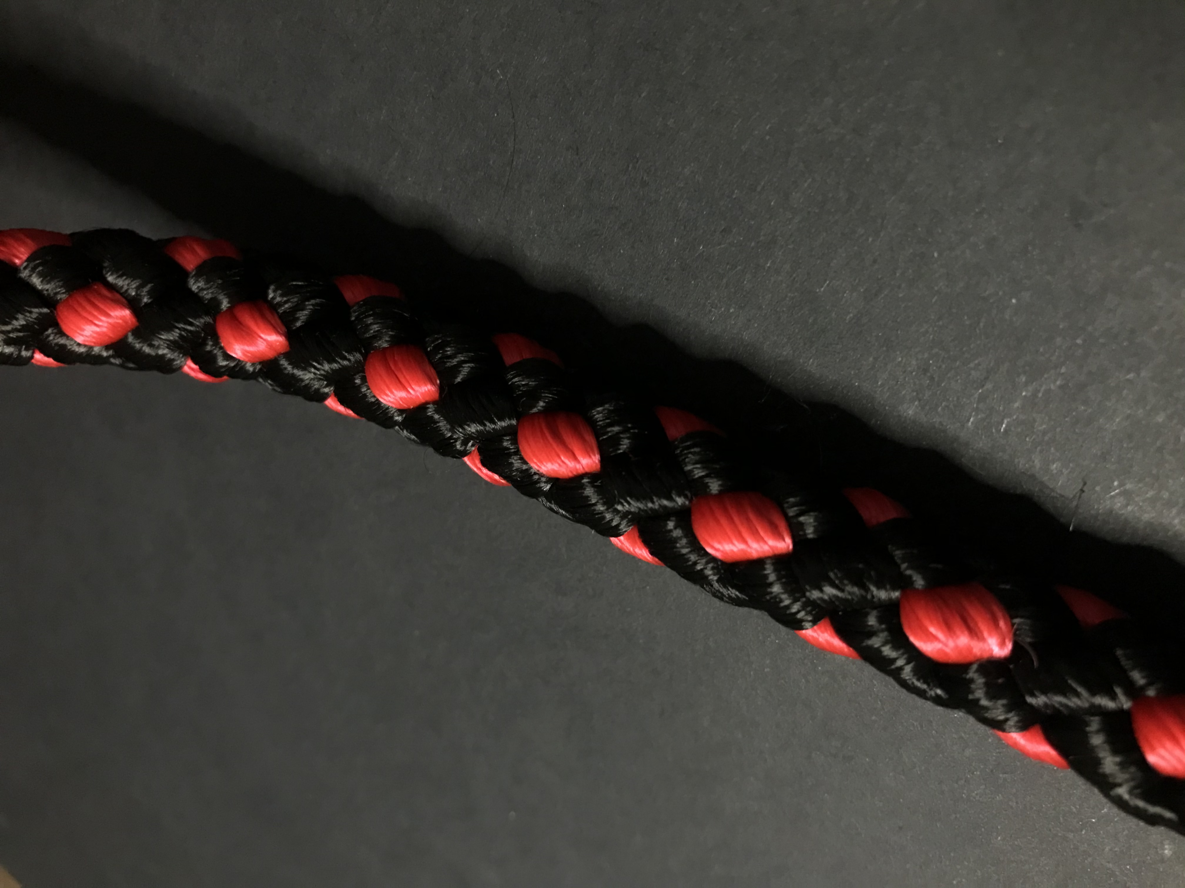 Palkar prepínacie vodítko pre psov 250 cm x 14 mm čierno-červená