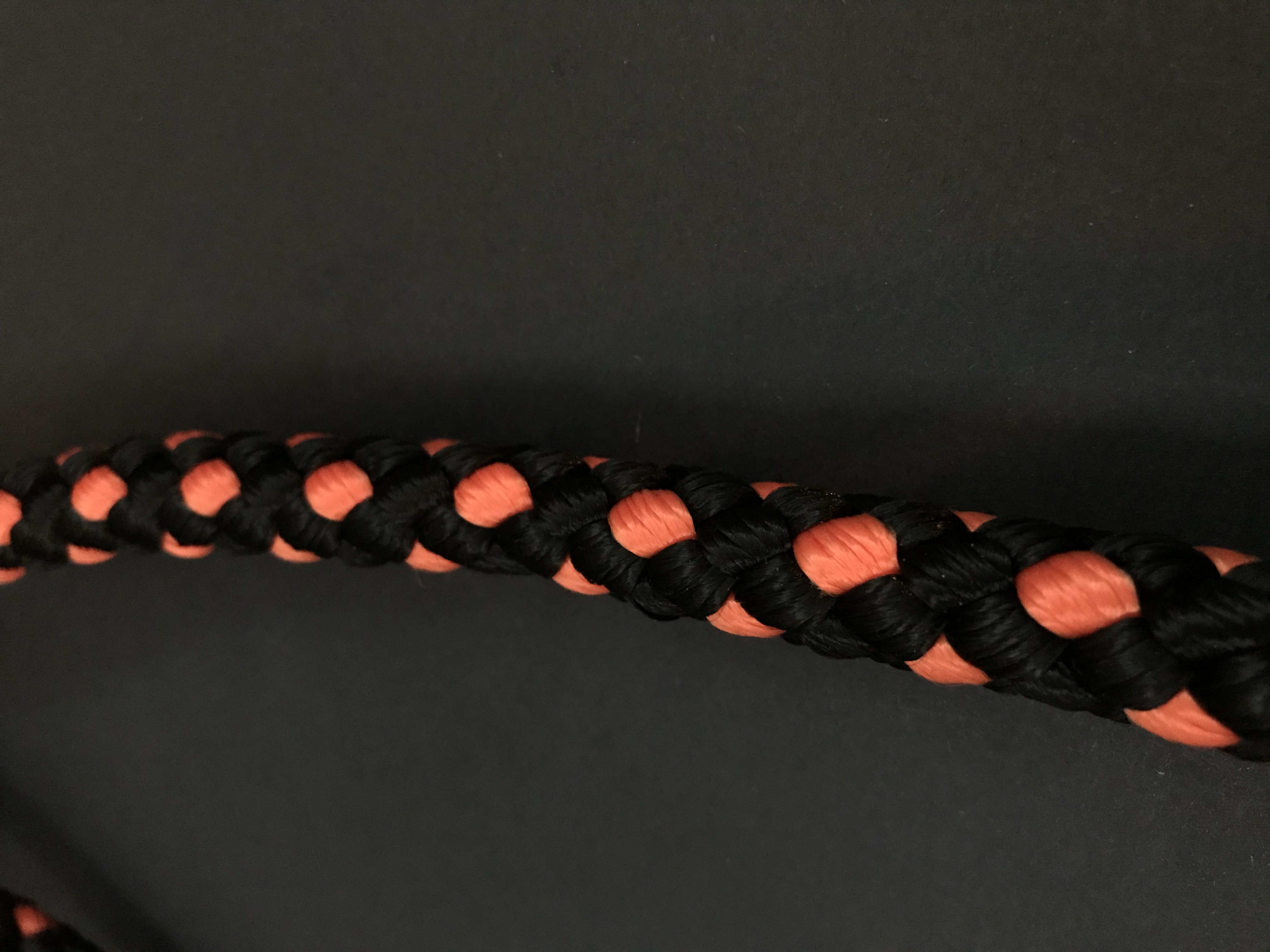 Palkar prepínacie vodítko pre psov 250 cm x 14 mm čierno-oranžová