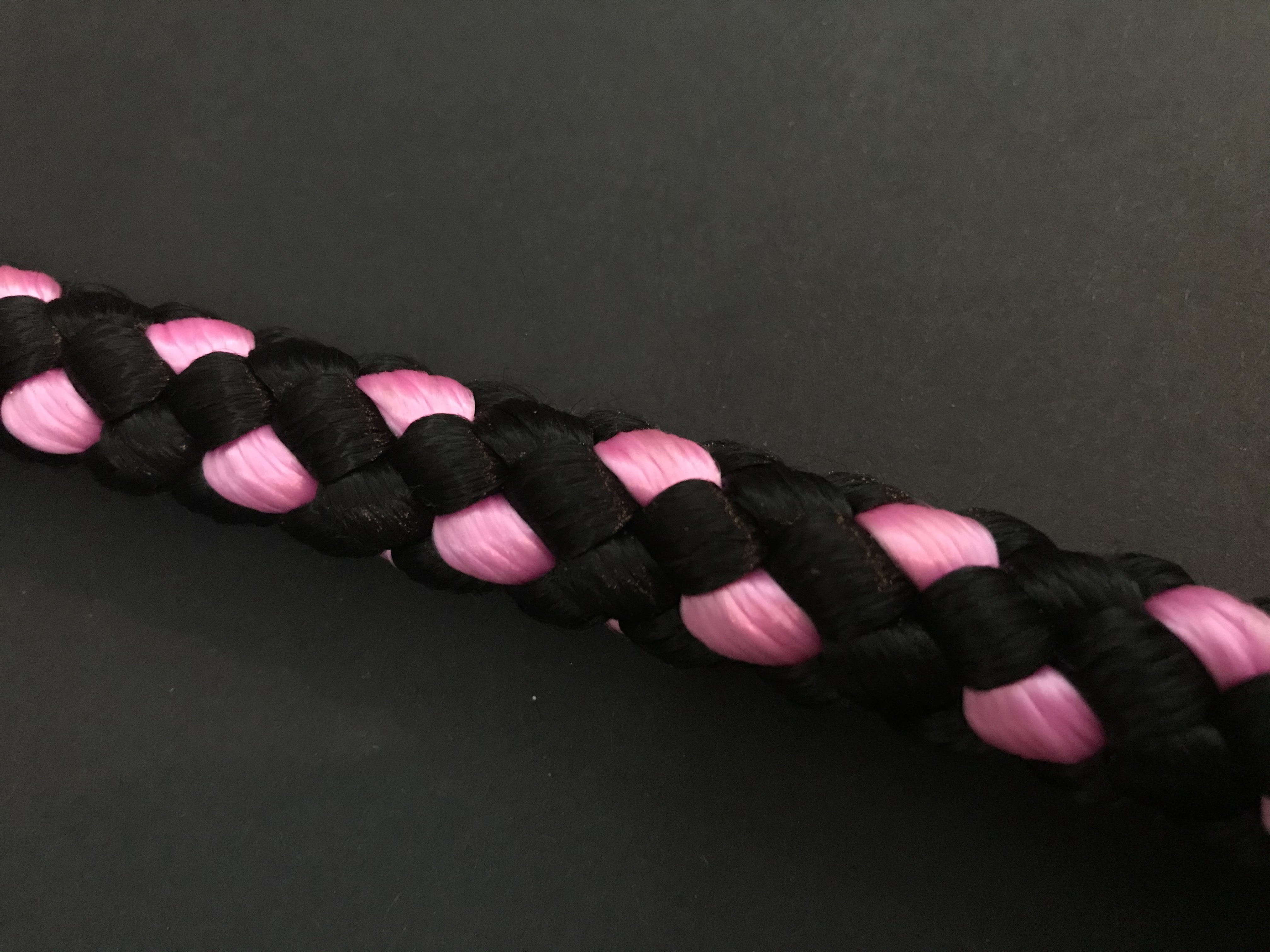 Palkar prepínacie vodítko pre psov 250 cm x 14 mm čierno-ružová