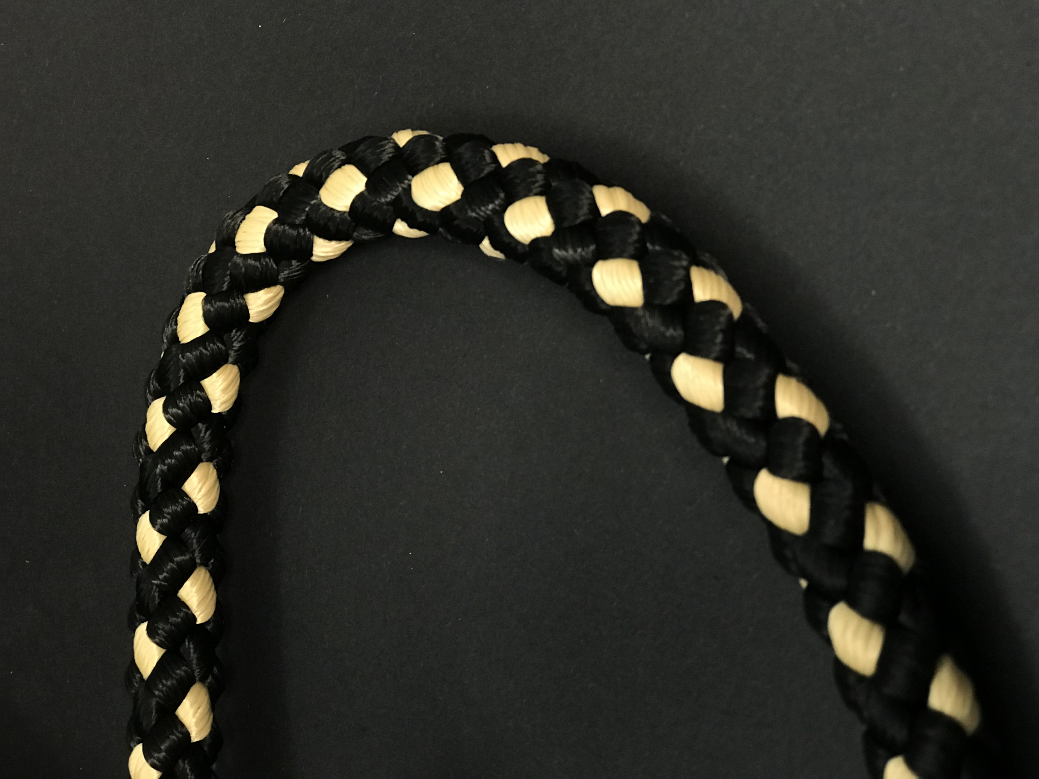 Palkar prepínacie vodítko pre psov 250 cm x 14 mm čierno-béžová