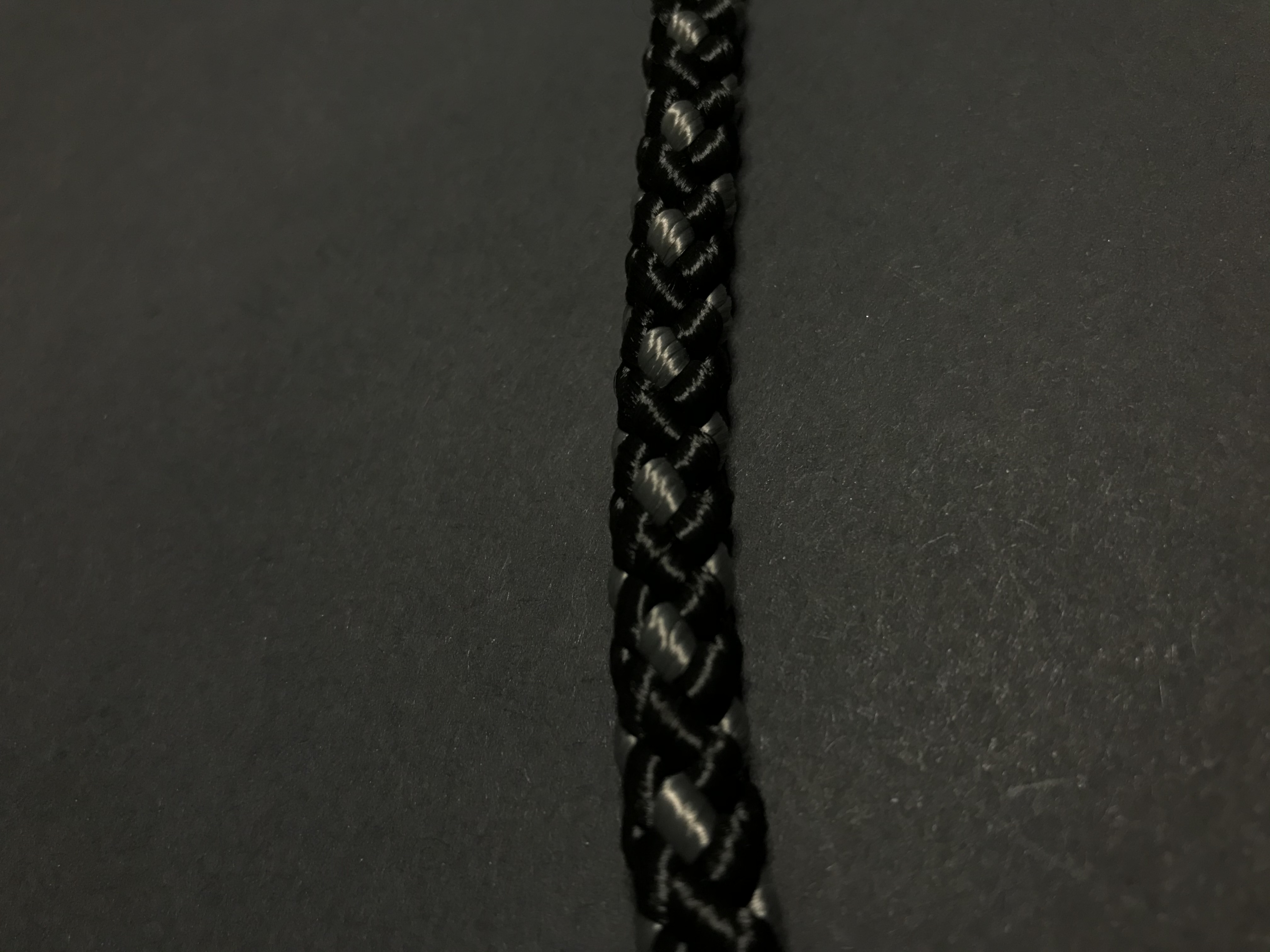 Palkar prepínacie vodítko pre psov 250 cm x 8 mm čierno-sivá