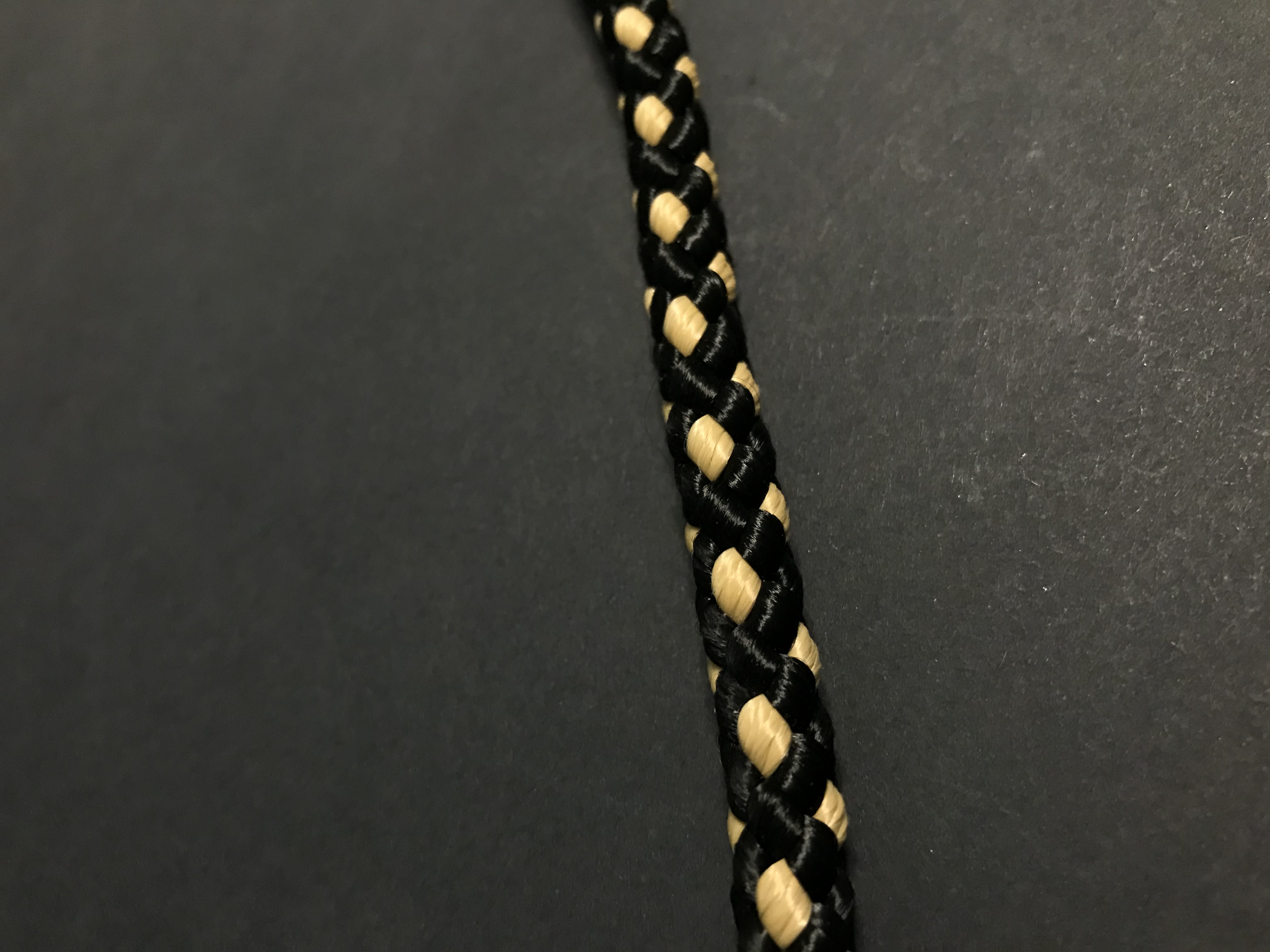 Palkar prepínacie vodítko pre psov 250 cm x 8 mm čierno-béžová