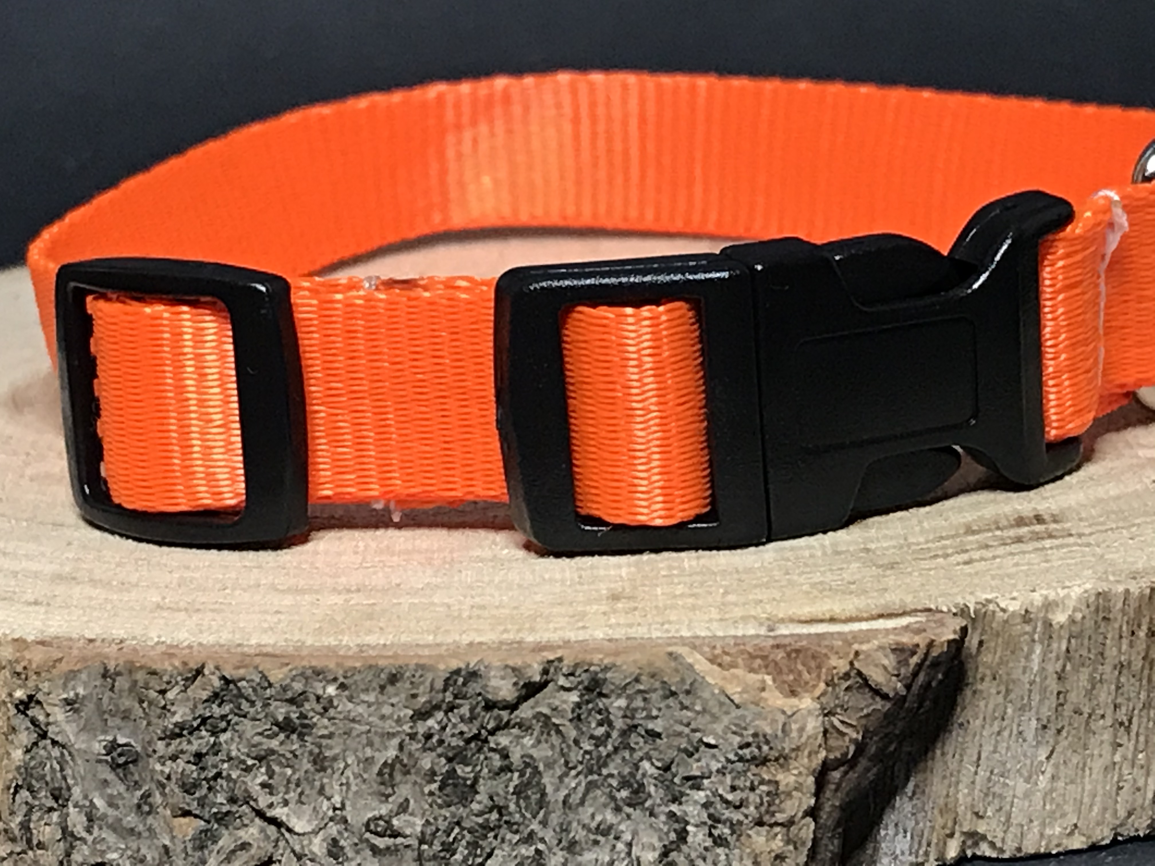 Palkar obojok z popruhu pre psov 35 cm x 16 mm oranžová