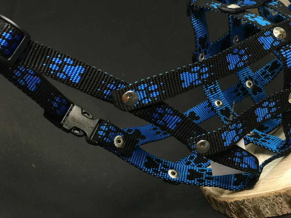 Palkar nylonový náhubok pre psov veľ. 1 18 cm x 6 cm čierno-modrá