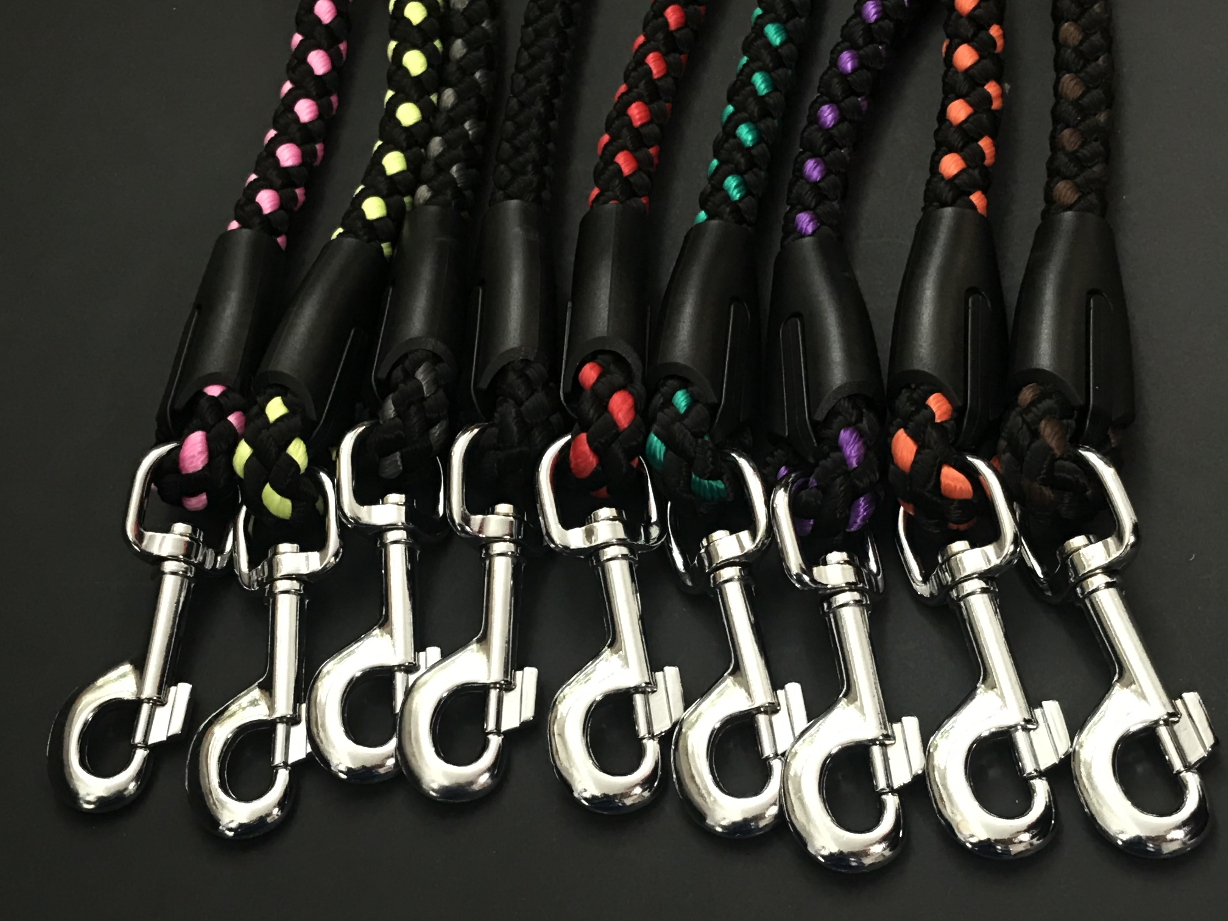 Palkar vodítko rozdvojka pre psov 50 cm x 14 mm čierno-ružová