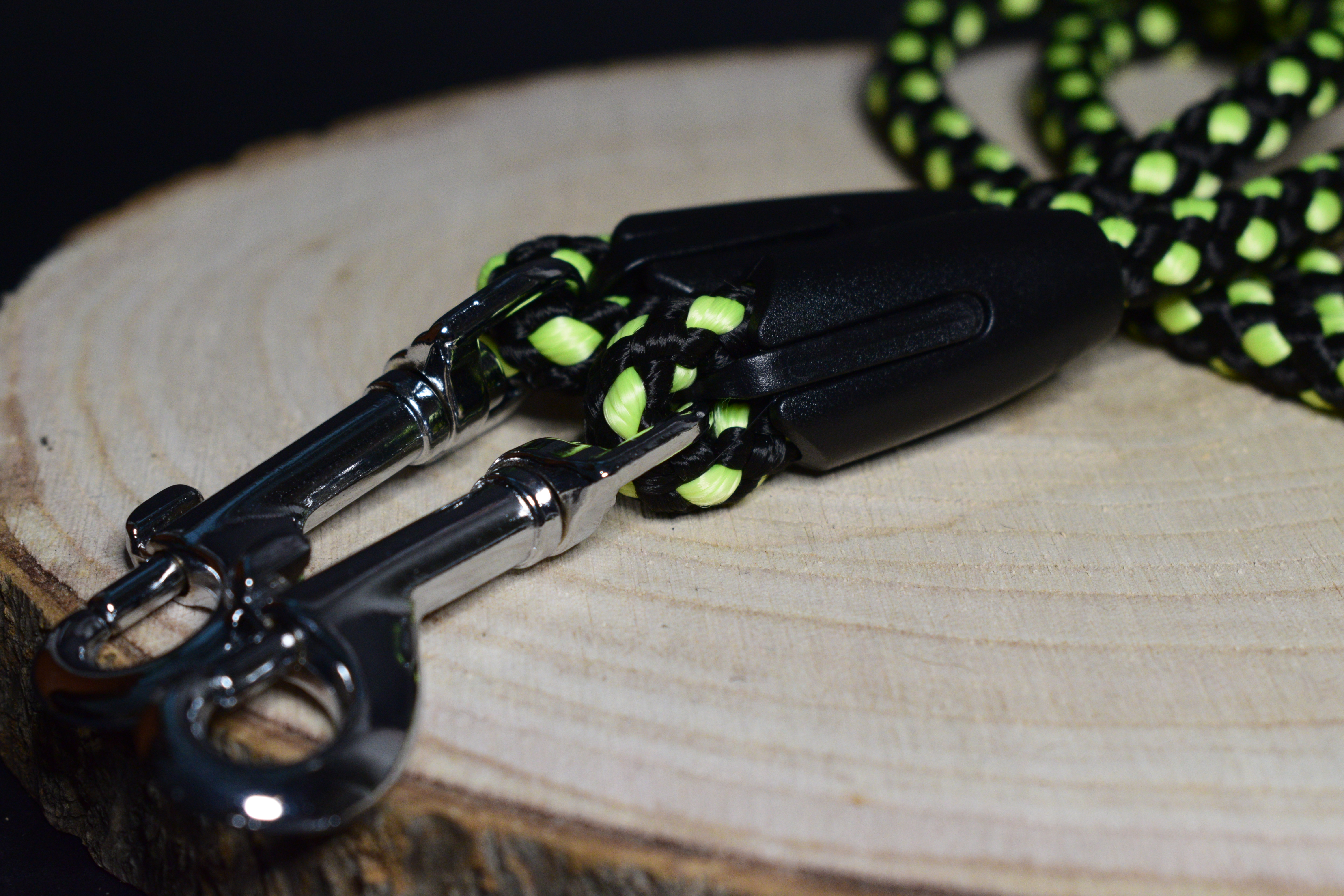 Palkar vodítko rozdvojka pre psov 40 cm x 8 mm čierno-fosforová