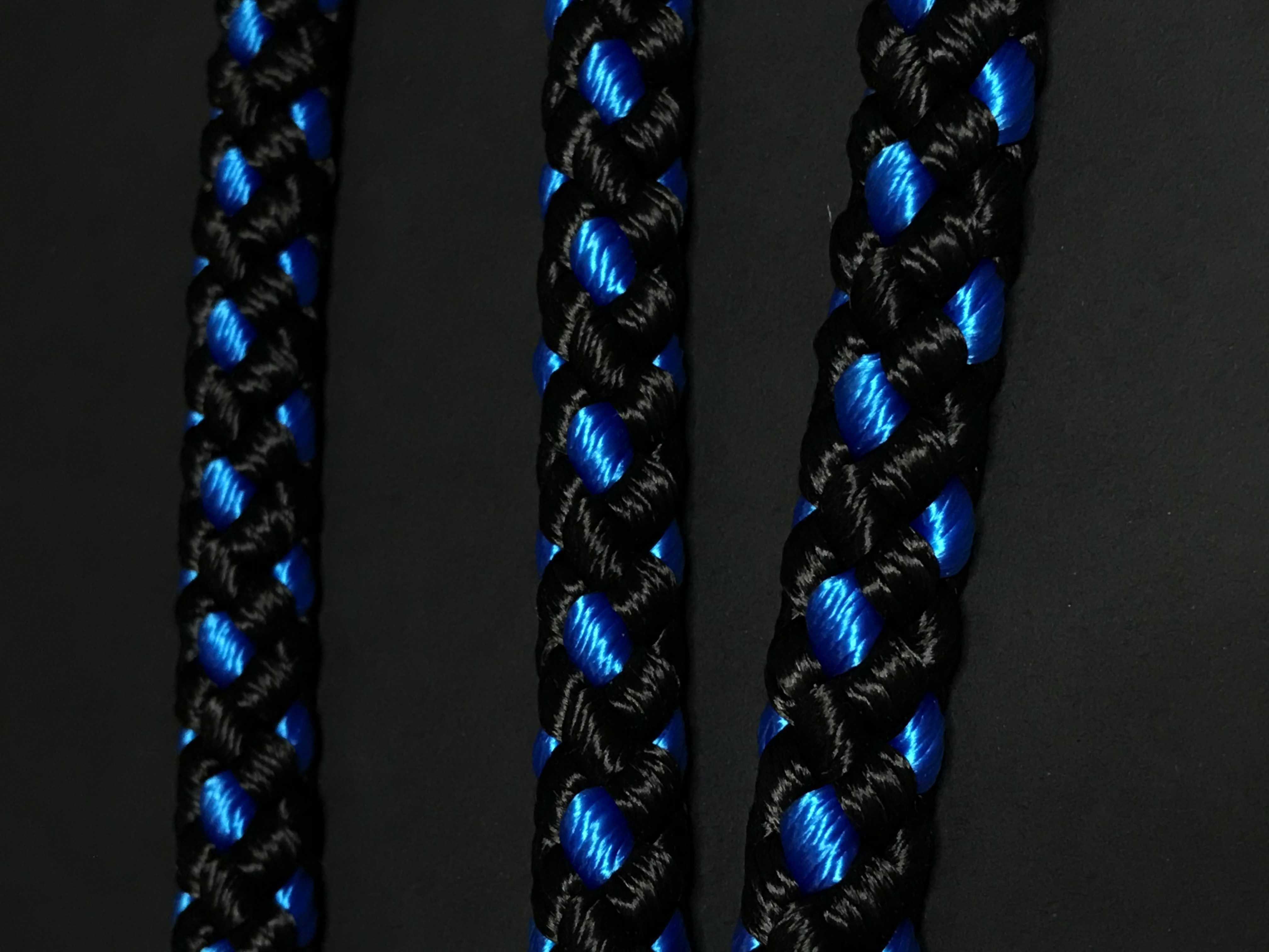 Palkar vodítko roztrojka pre psov 50 cm x 14 mm čierno-modrá