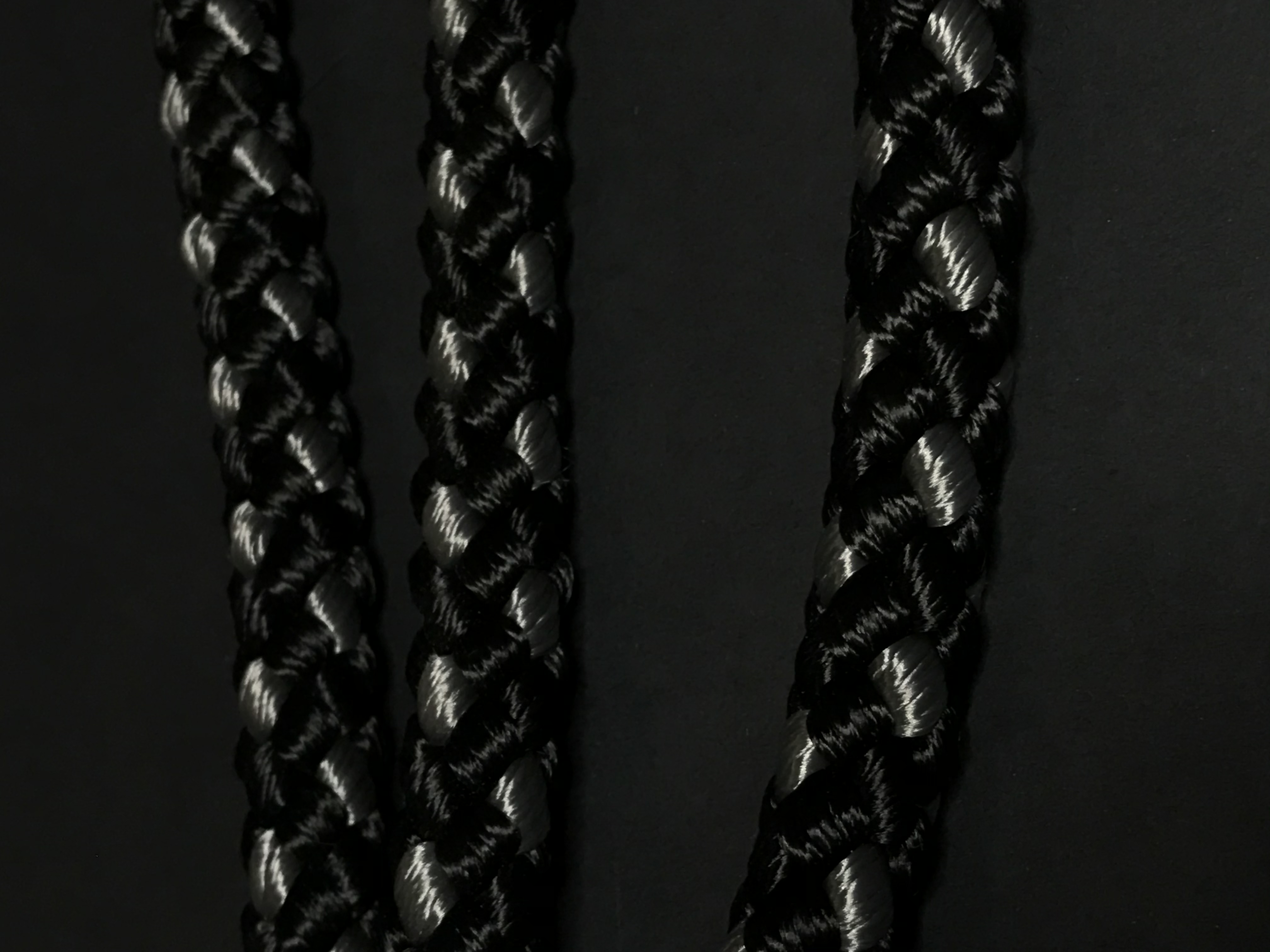 Palkar vodítko roztrojka pre psov 50 cm x 14 mm čierno-šedá