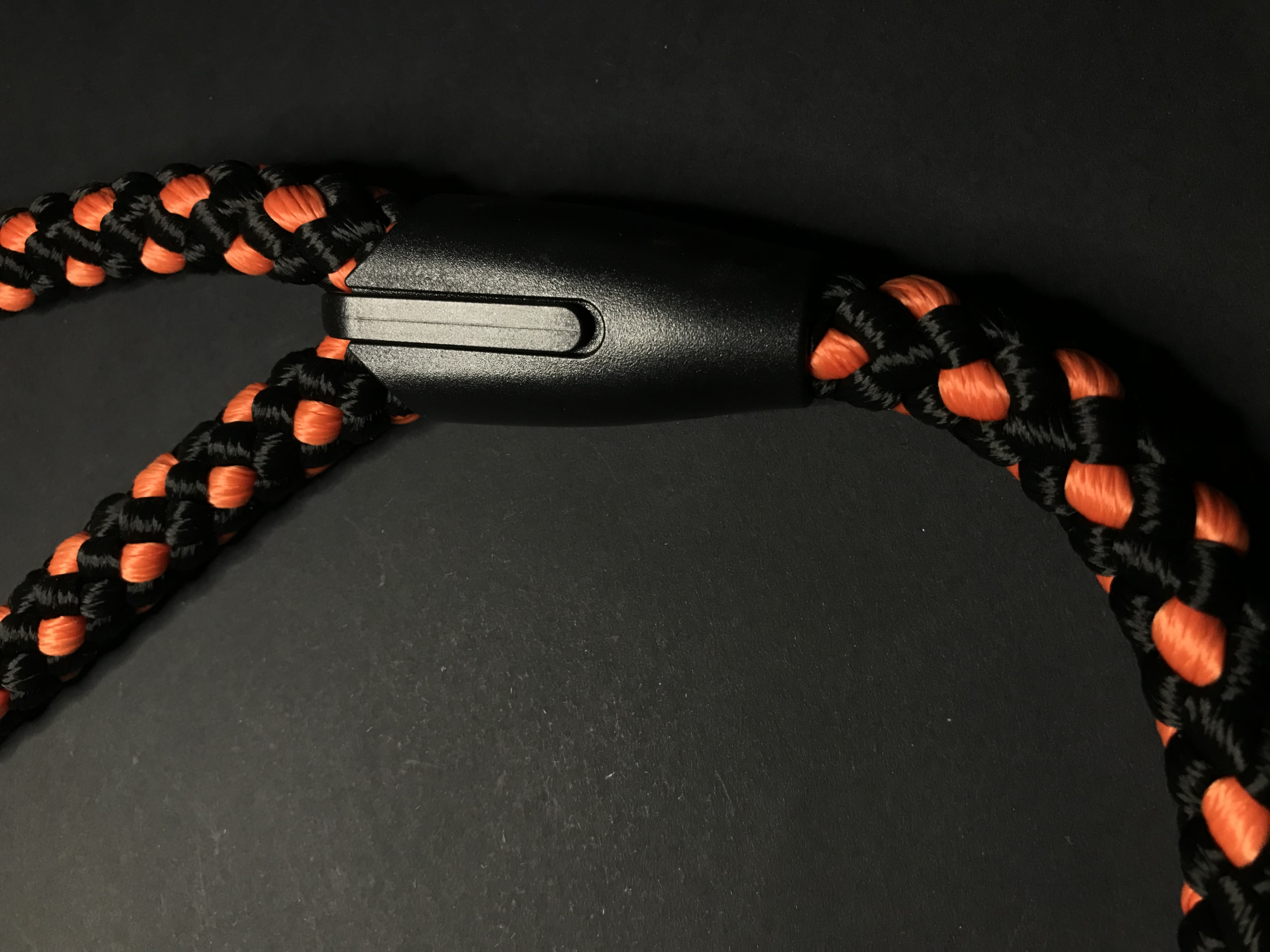 Palkar vodítko ucho pre psov 55 cm x 14 mm čierno-oranžová