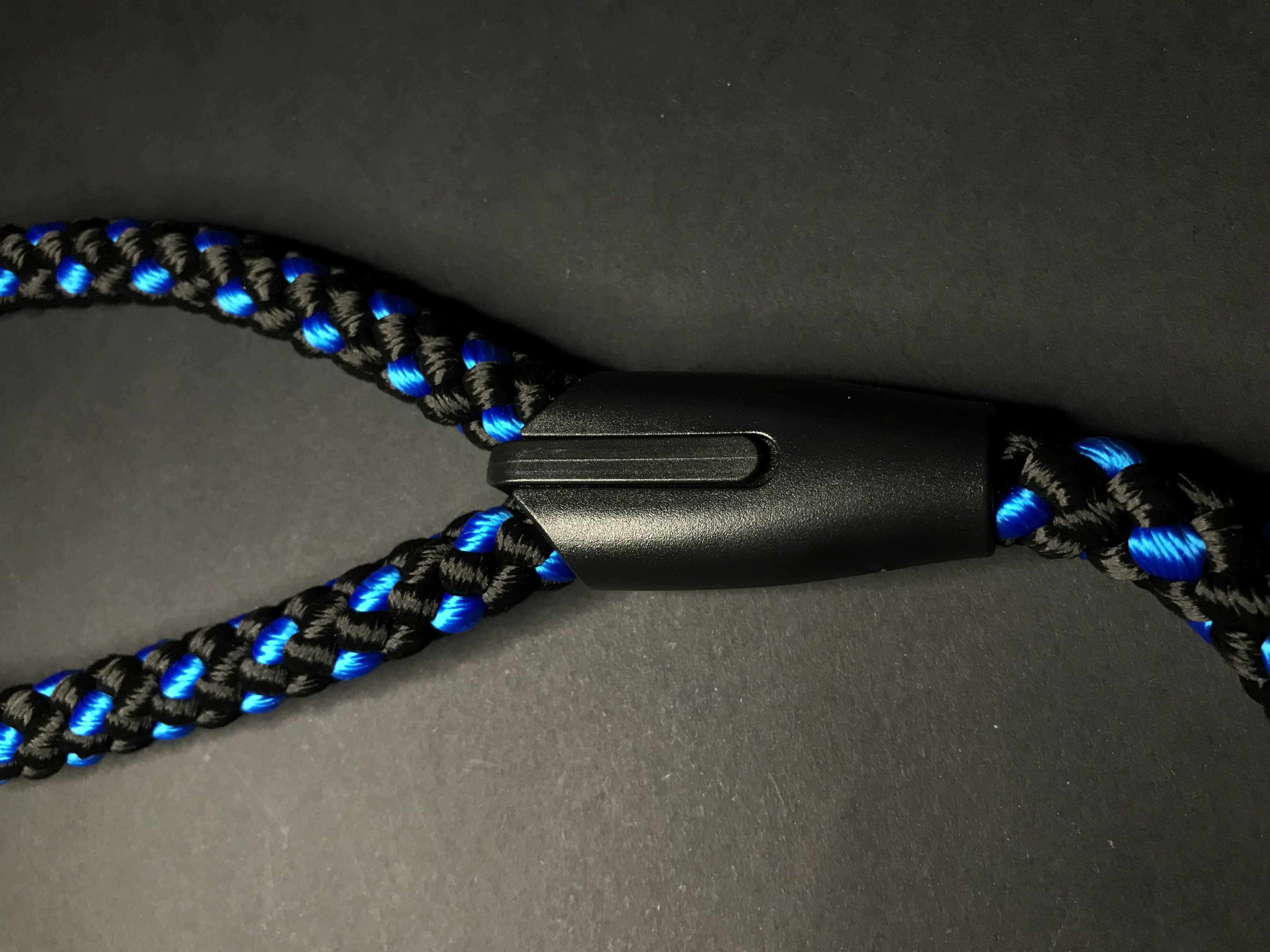 Palkar vodítko ucho pre psov 55 cm x 14 mm čierno-modrá