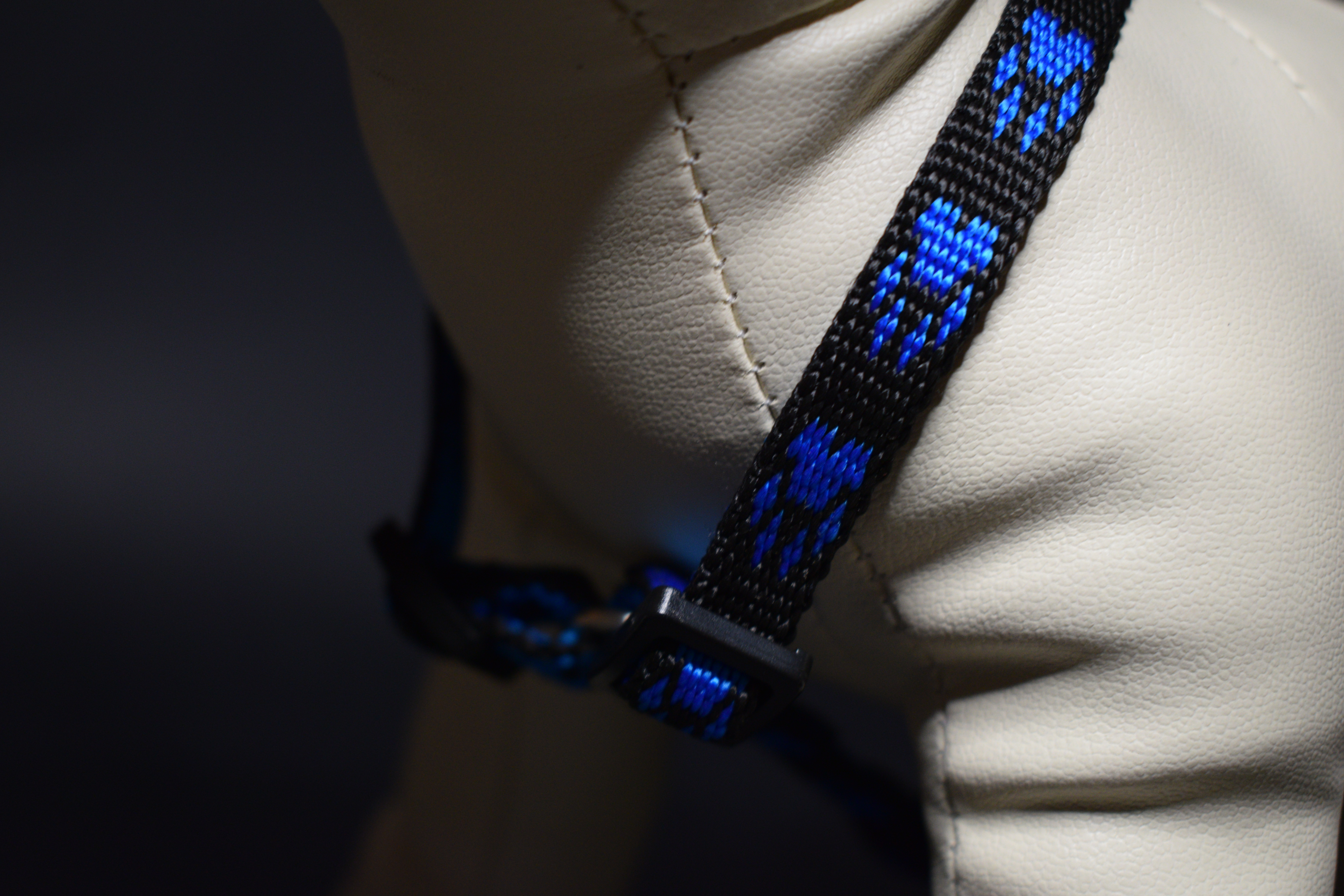 Palkar klasický postroj pre psov 22 cm - 40 cm veľ. 1 čierno-modrá s labkami