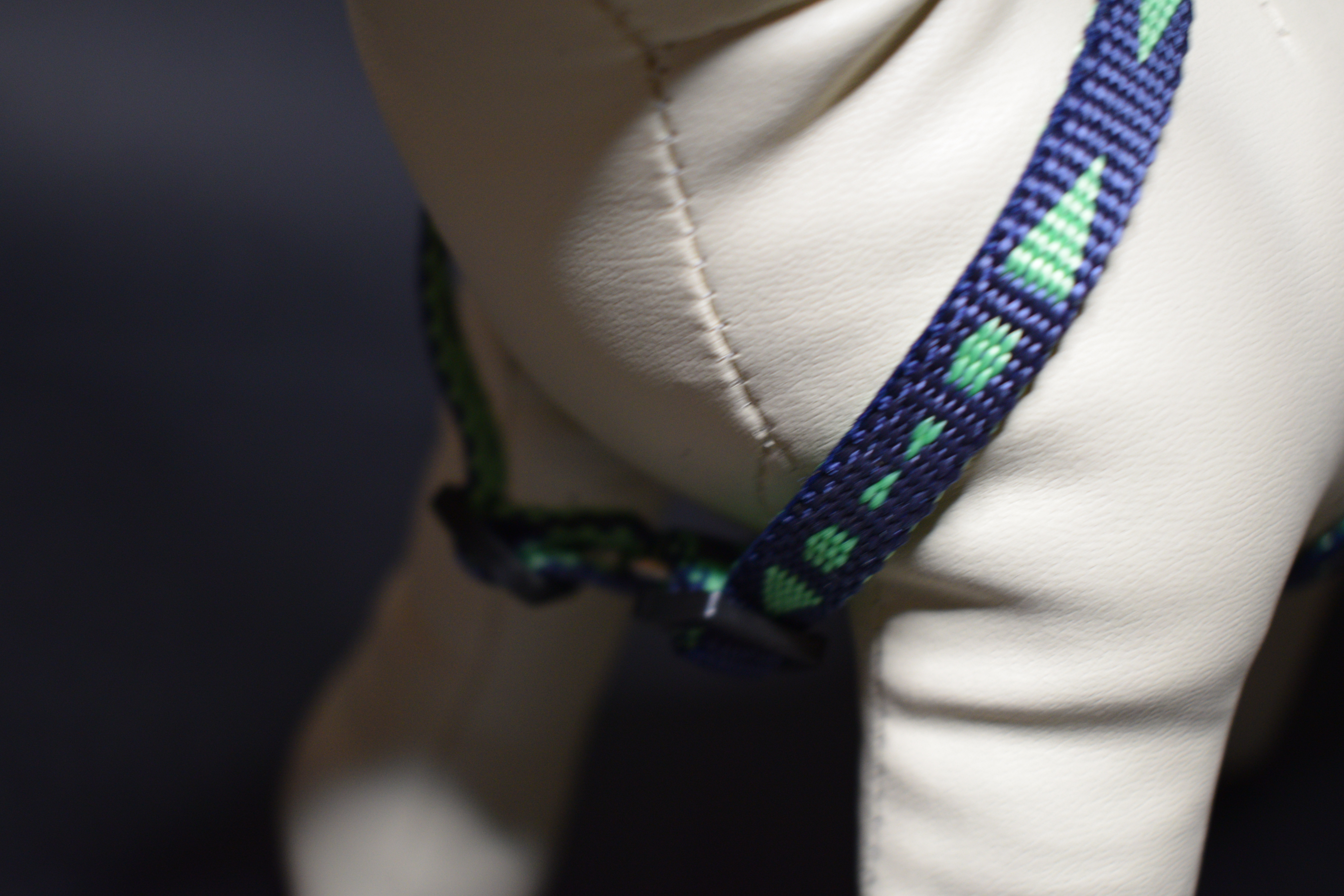 Palkar klasický postroj pre psov 22 cm - 40 cm veľ. 1 fialovo-zelená s šípkami