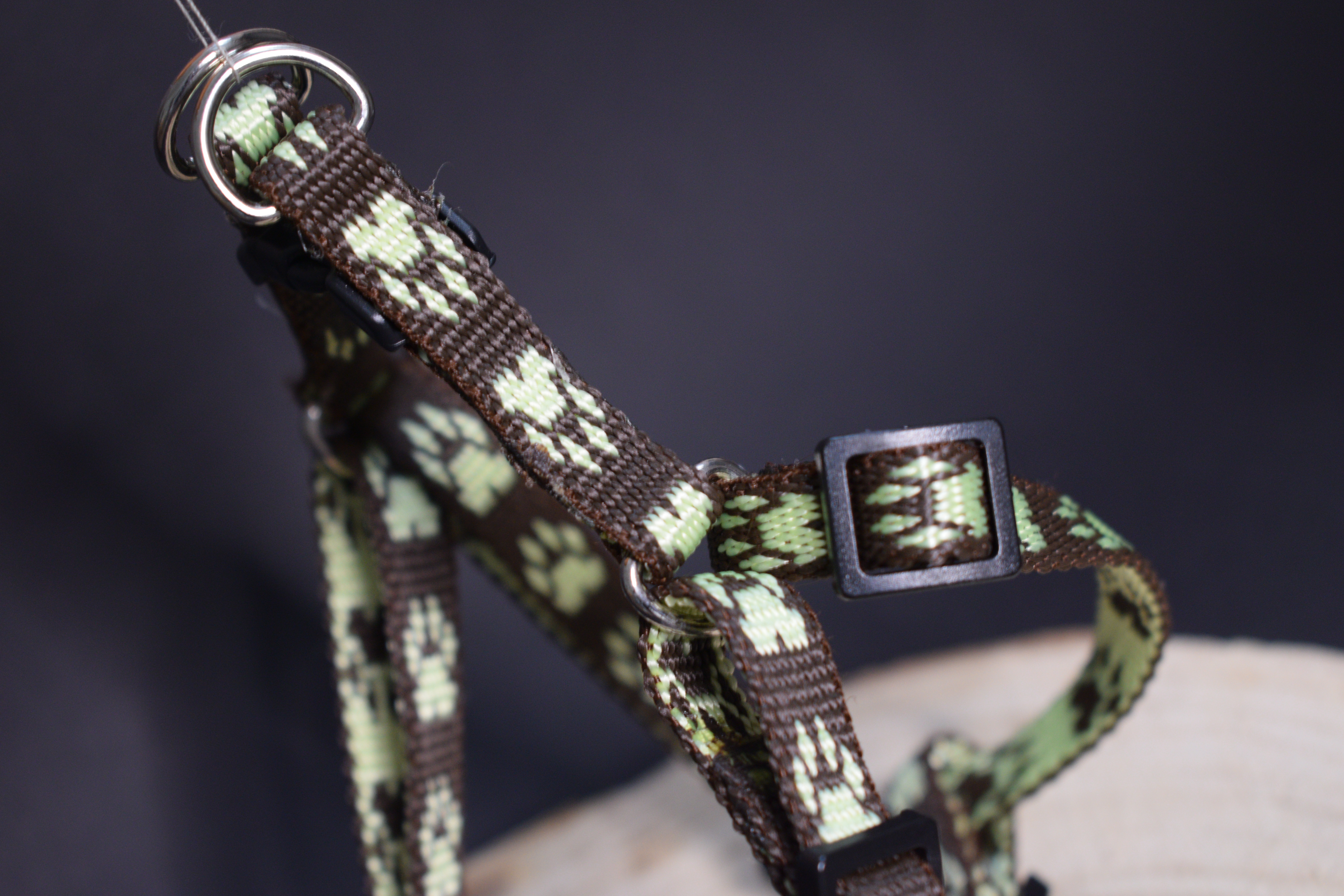 Palkar motýlik postroj pre psov 28 cm - 40 cm veľ. 1 hnedo-biela s labkami