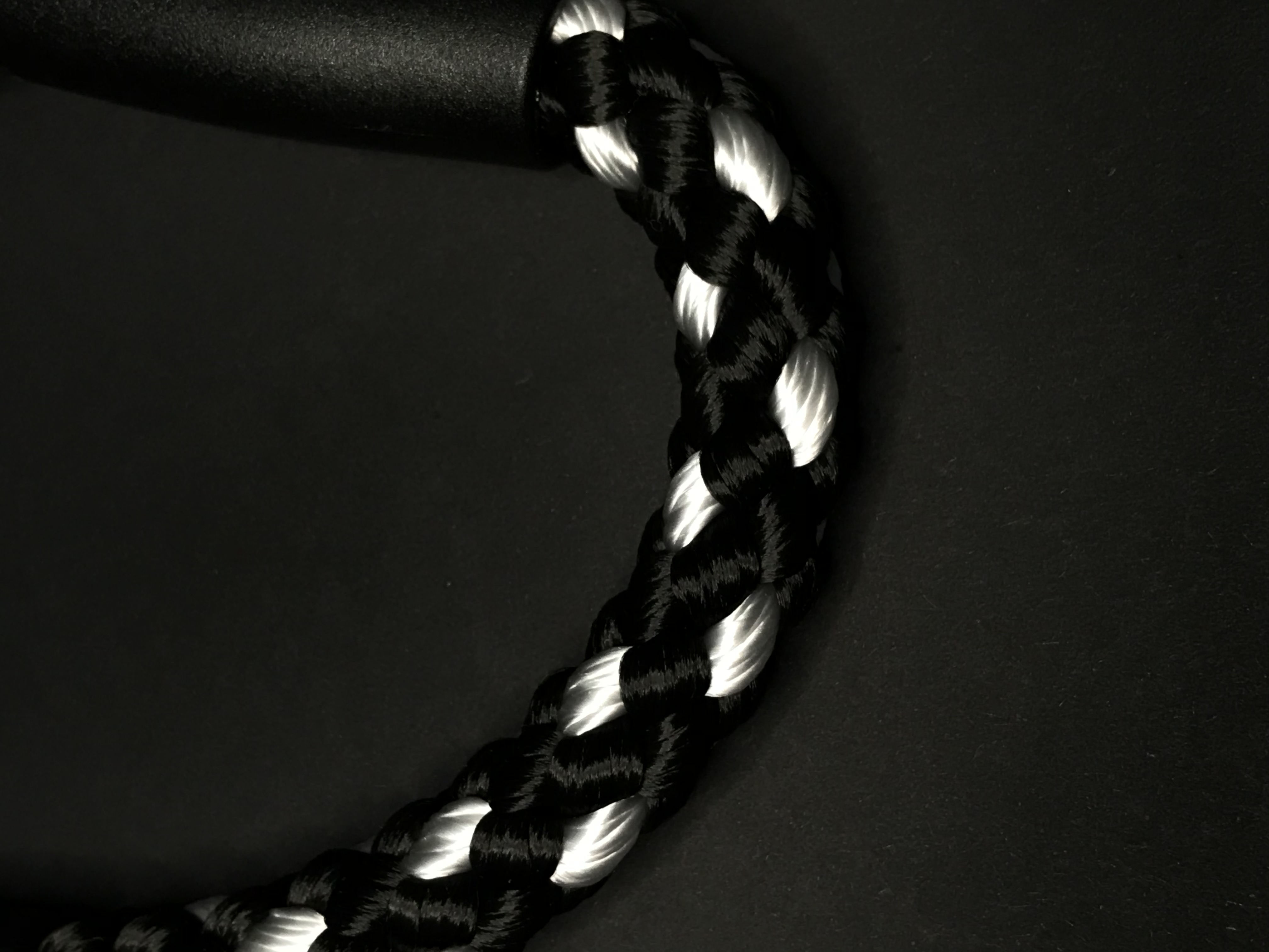 Palkar vodítko ucho pre psov 55 cm x 14 mm čierno-biela