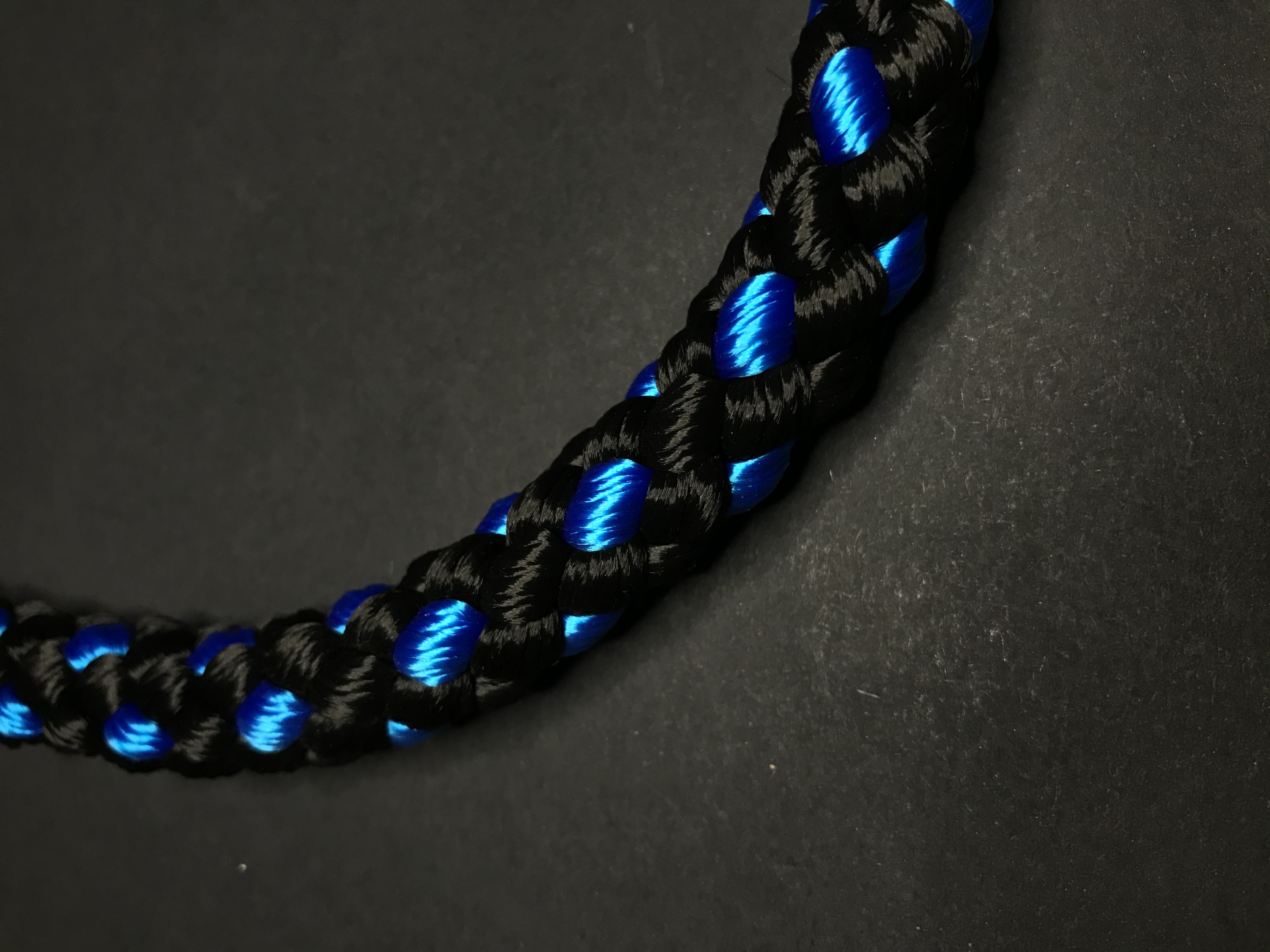 Palkar vodítko ucho pre psov 55 cm x 14 mm čierno-modrá