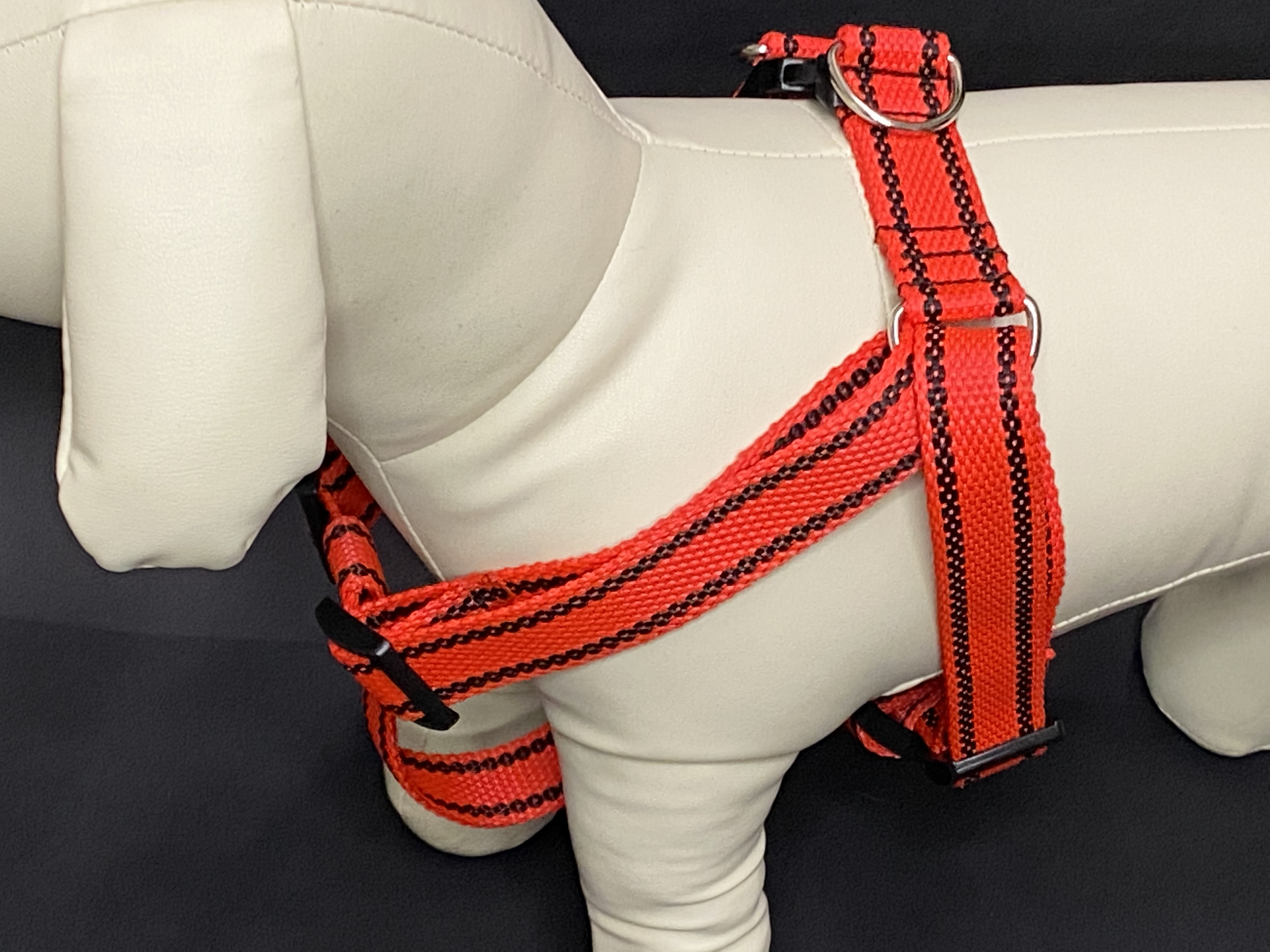 Palkar motýlik postroj pre psov 48 cm - 72 cm veľ. 4 červená s páskami