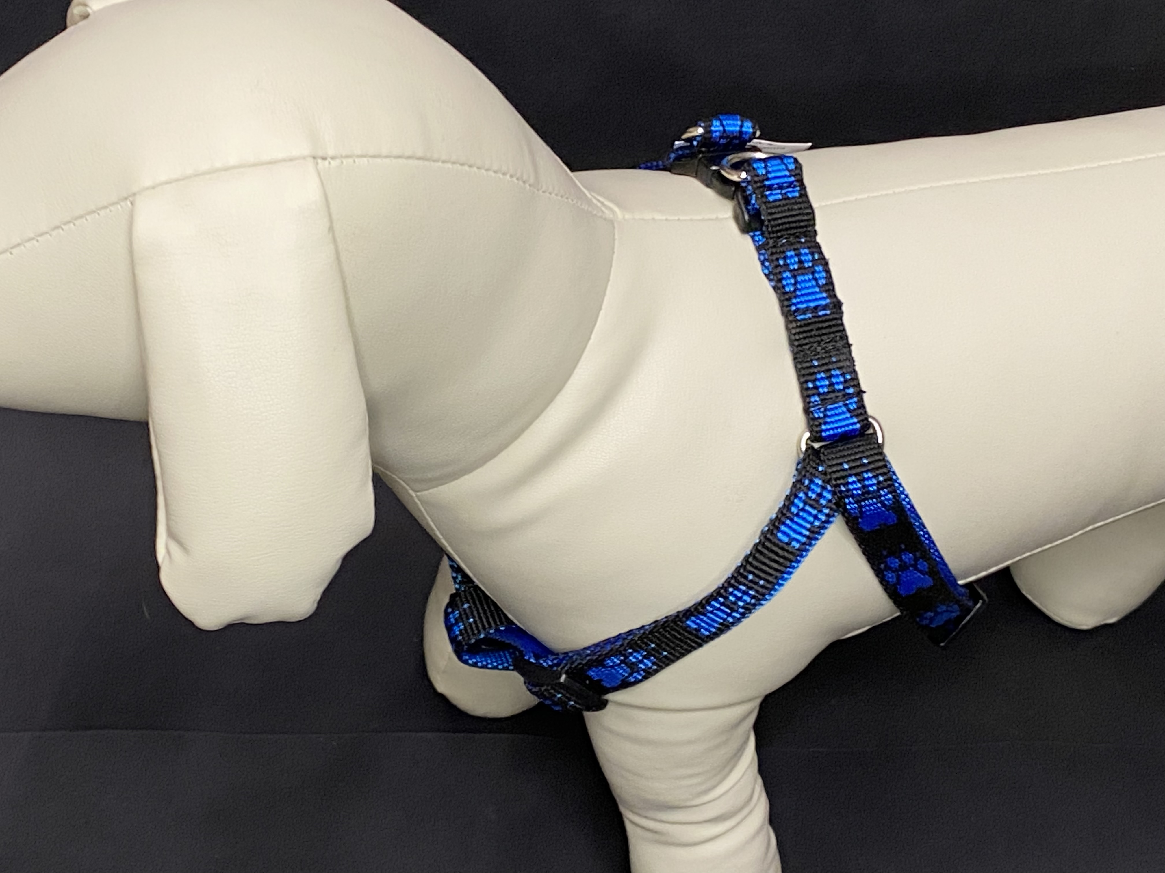 Palkar motýlik postroj pre psov 44 cm - 62 cm veľ. 2 čierno-modrá s labkami