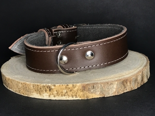 Palkar obojok z kože hladenice pre psov 50 cm x 30 mm hnedý