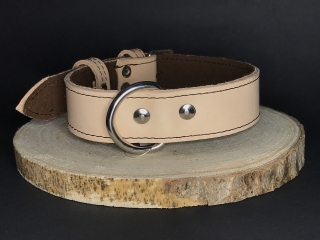 Palkar obojok z kože hladenice pre psov 50 cm x 30 mm prírodný