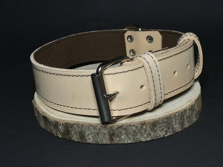Palkar obojok z kože hladenice pre psov 65 cm x 40 mm prírodný