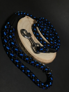 Palkar vodítko pre psov 150 cm x 14 mm čierno-modrá