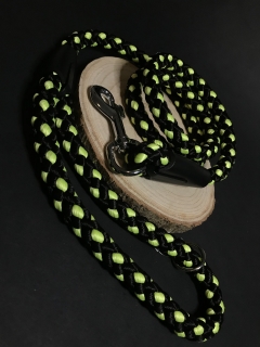 Palkar vodítko pre psov 150 cm x 14 mm čierno-fosforová