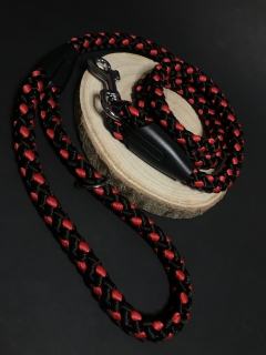 Palkar vodítko pre psov 150 cm x 14 mm čierno-červená