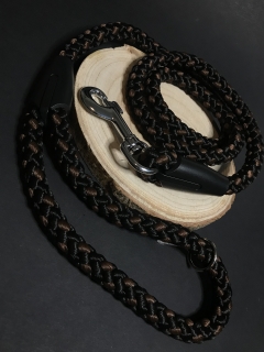 Palkar vodítko pre psov 150 cm x 14 mm čierno-hnedá