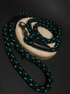 Palkar vodítko pre psov 150 cm x 14 mm čierno-zelená