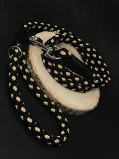 Palkar vodítko pre psov 150 cm x 14 mm čierno-béžová