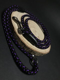 Palkar vodítko pre psov 150 cm x 8 mm čierno-fialová