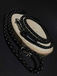 Palkar vodítko pre psov 150 cm x 8 mm čierno-šedá